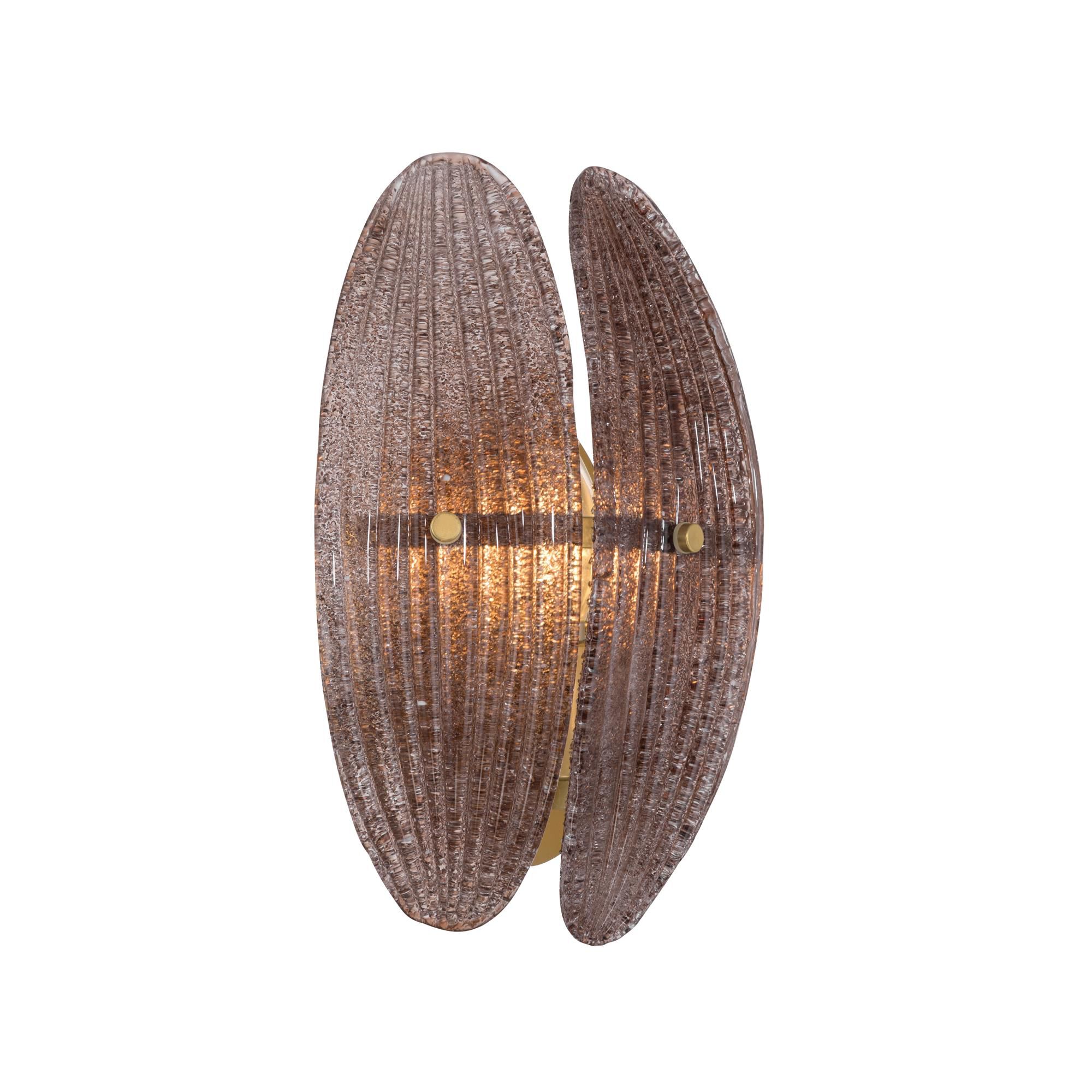 Shown in Legacy Brass finish and Brown Textured shade