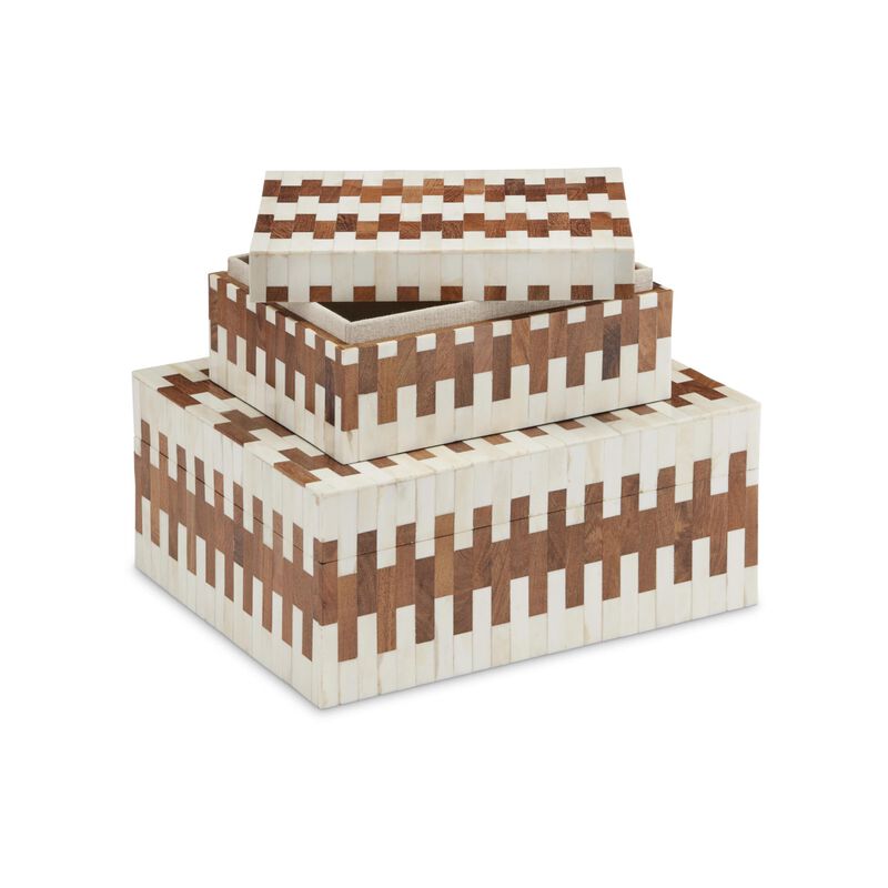 Tia Box Set of 2 Accent Box by Currey and Company