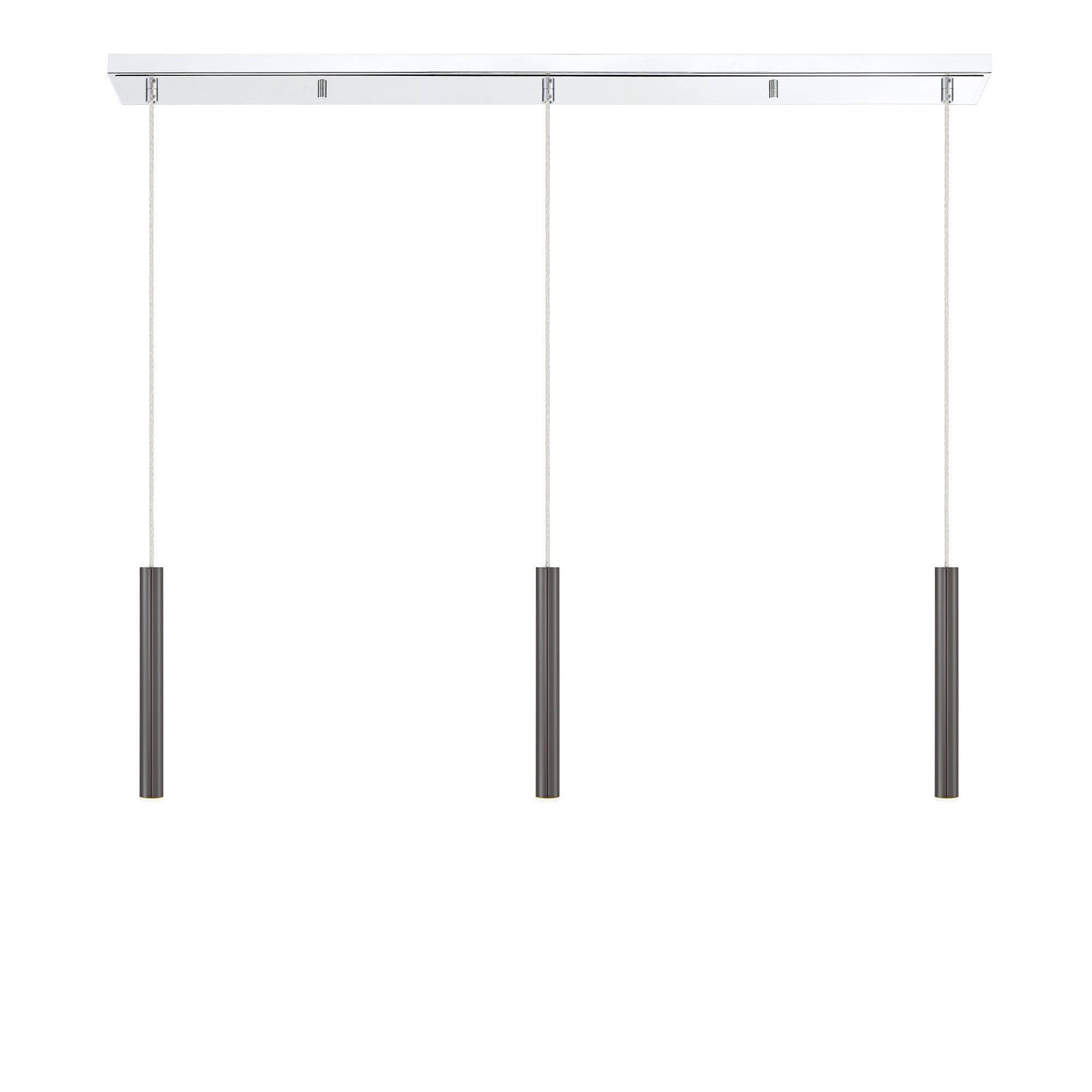 Shown in Chrome finish and Steel glass and Steel shade