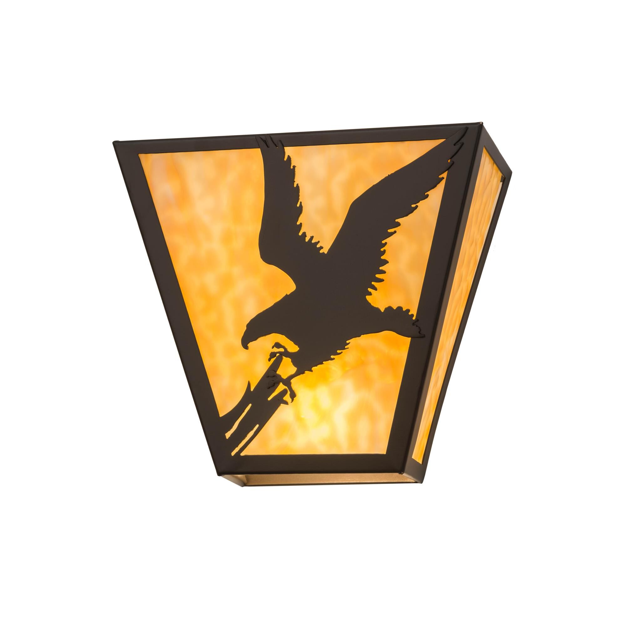 Shown in Timeless Bronze finish and Beige glass