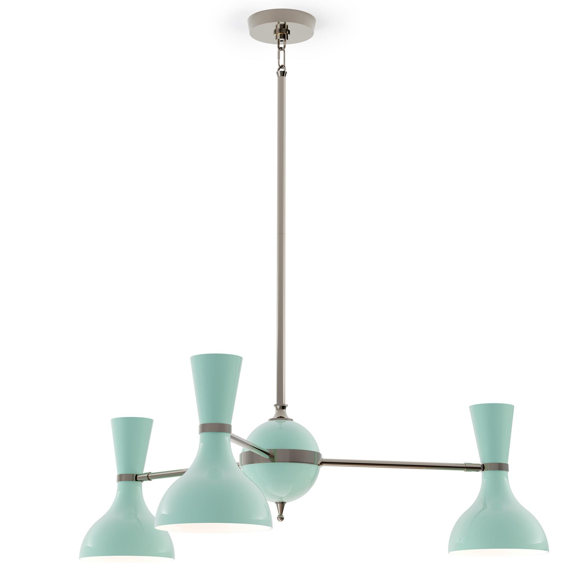 Shown in Polished Nickel finish and Mint shade
