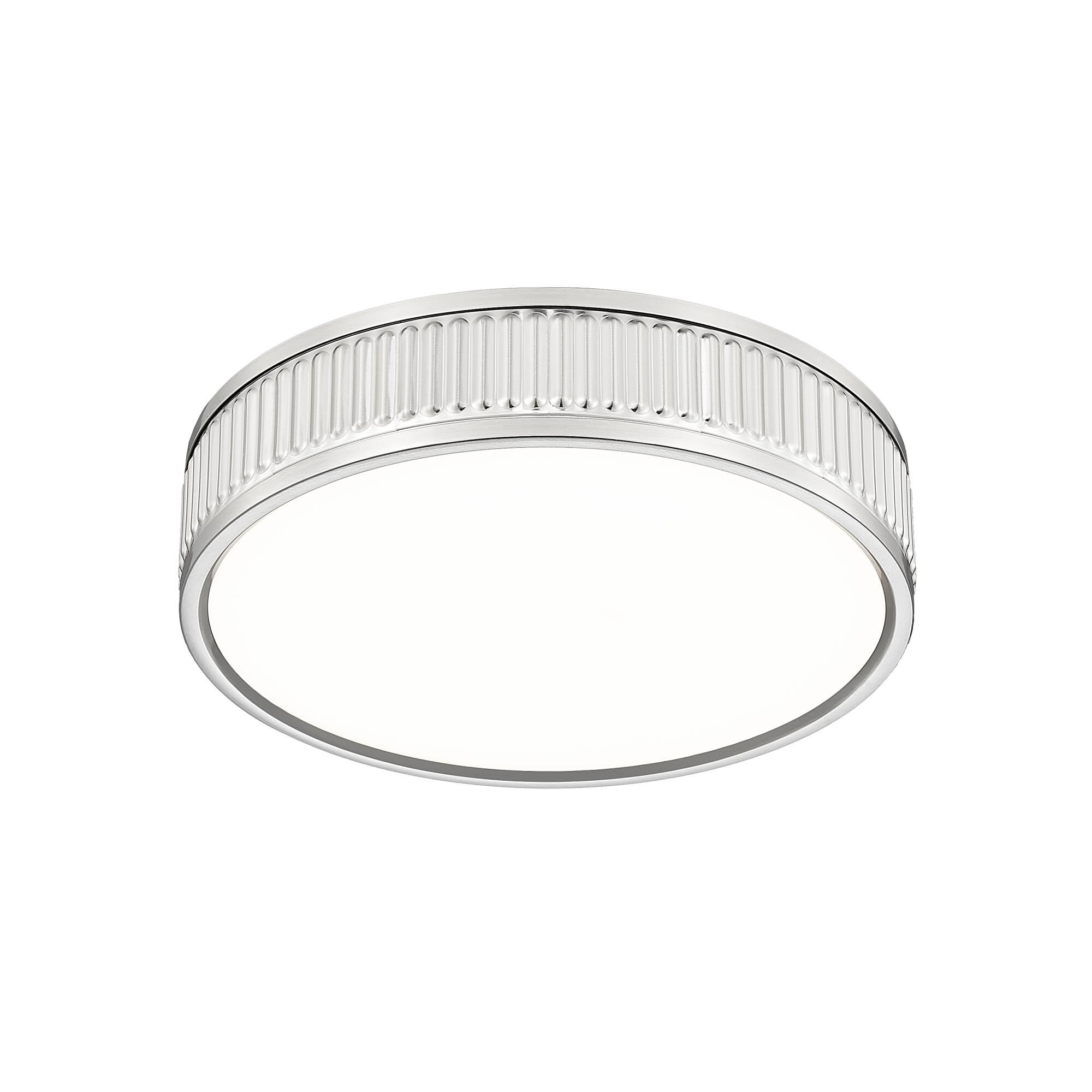 Shown in Brushed Nickel finish and Frosted glass and Frosted shade