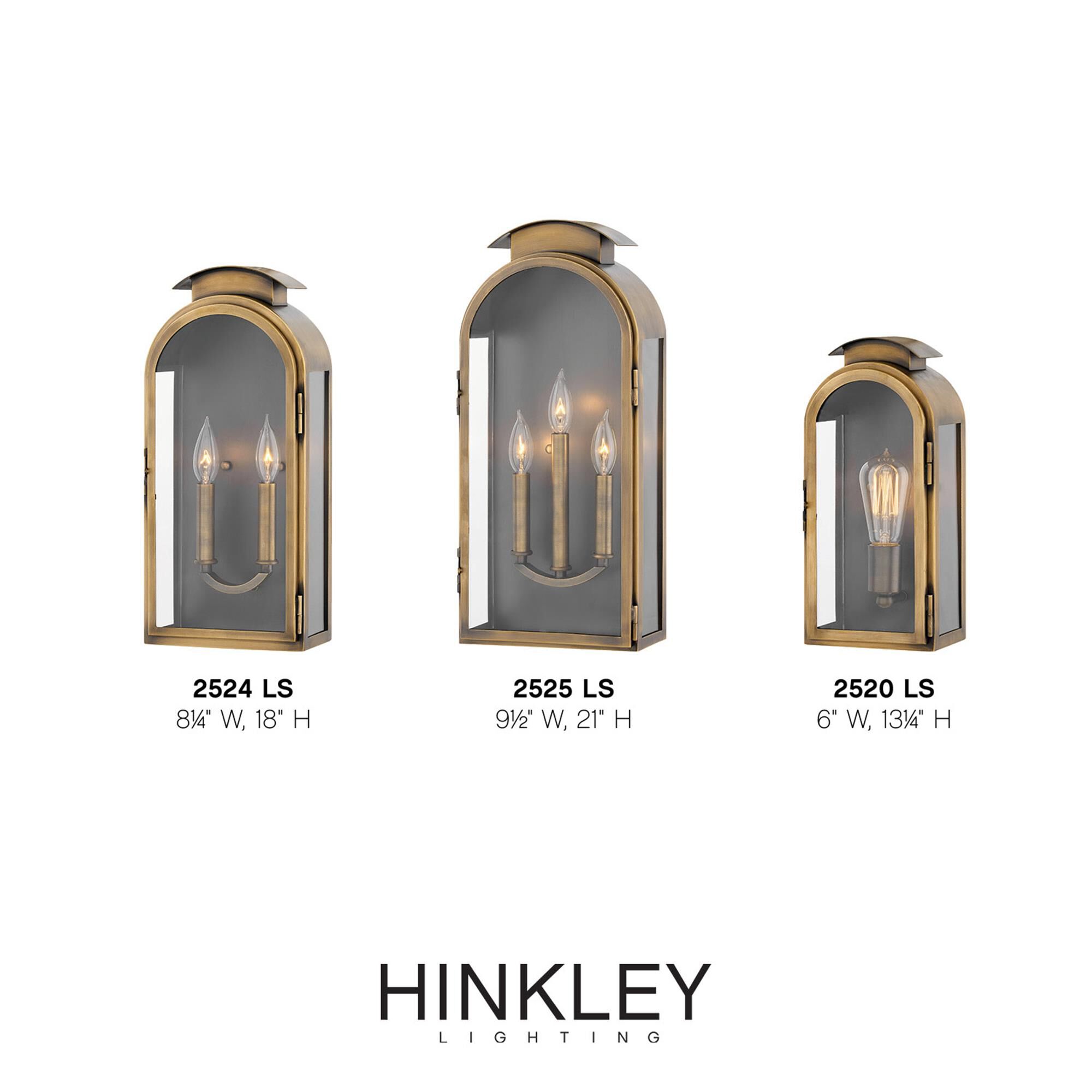 Shown in Light Antique Brass finish and Clear glass