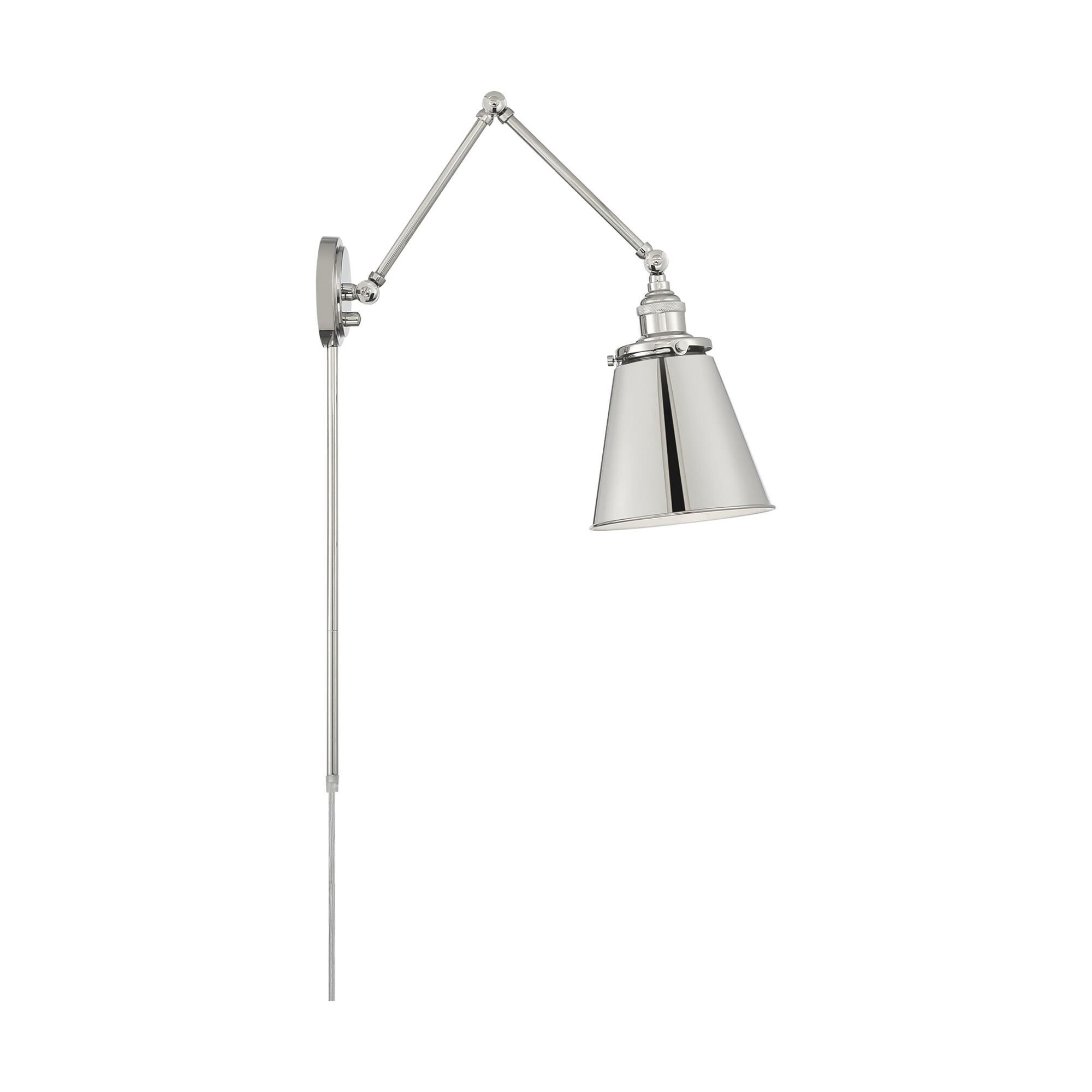 Shown in Polished Nickel finish and Polished Nickel Outside, Painted White Inside shade