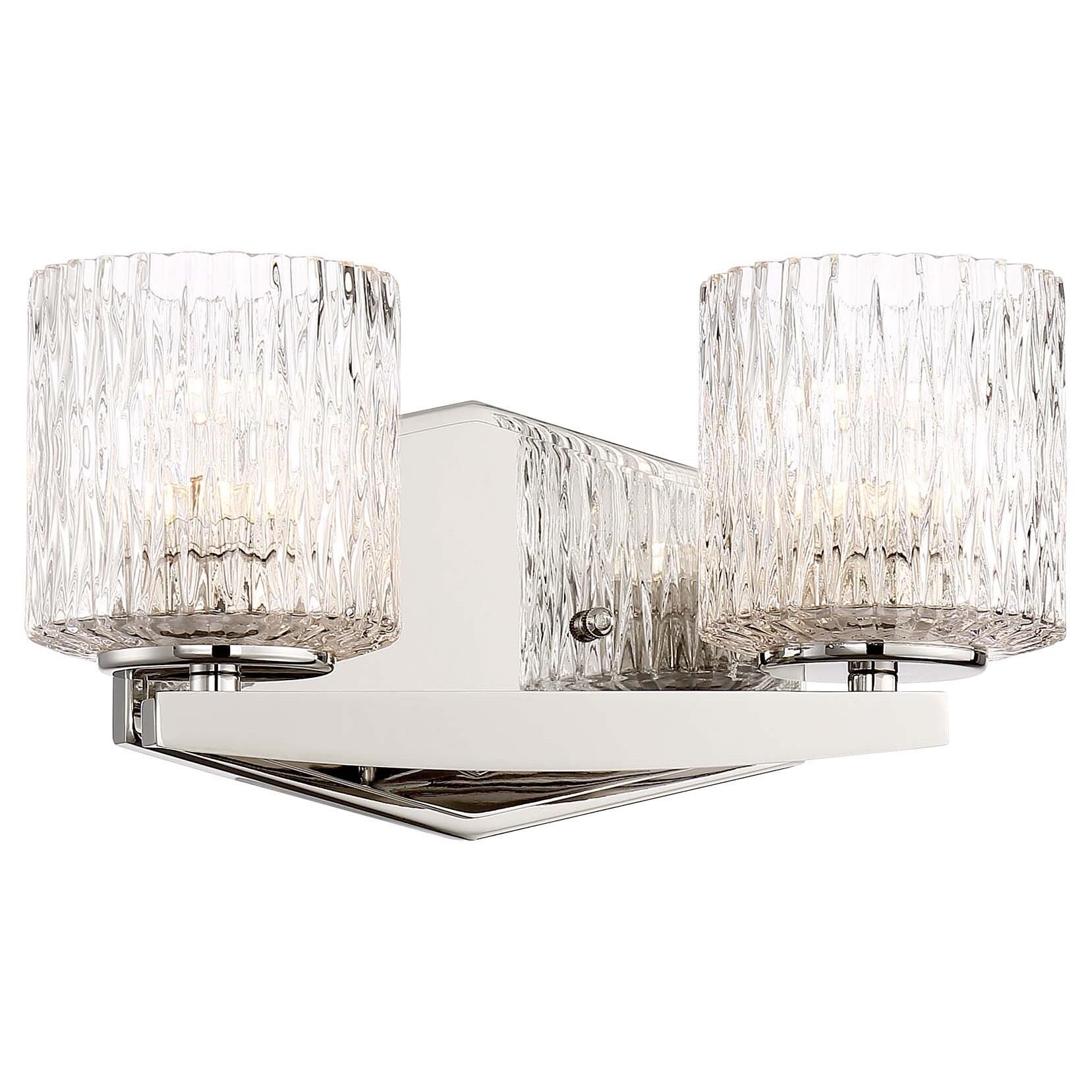 Shown in Polished Nickel finish and Clear glass