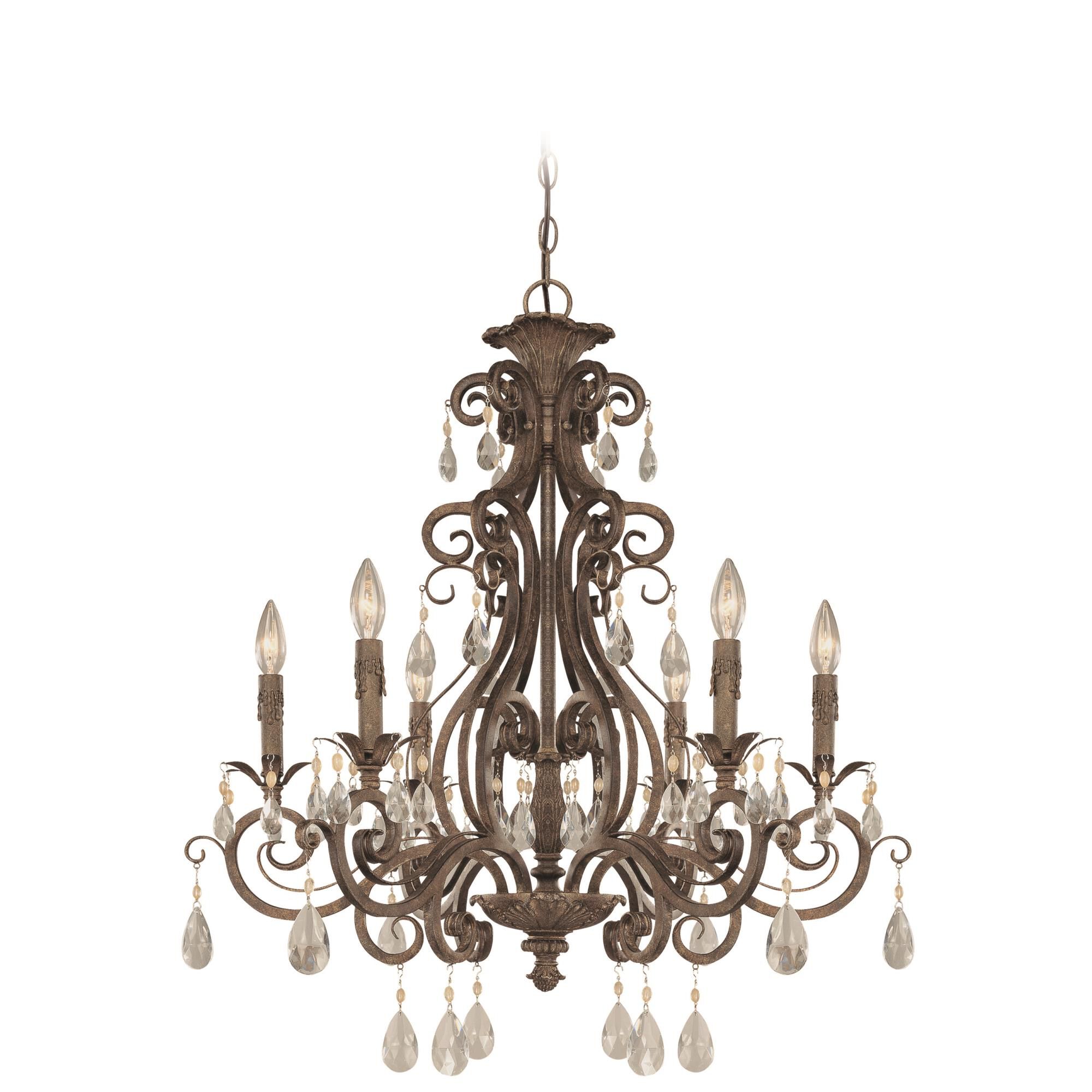 Shown in French Roast finish and Clear crystal