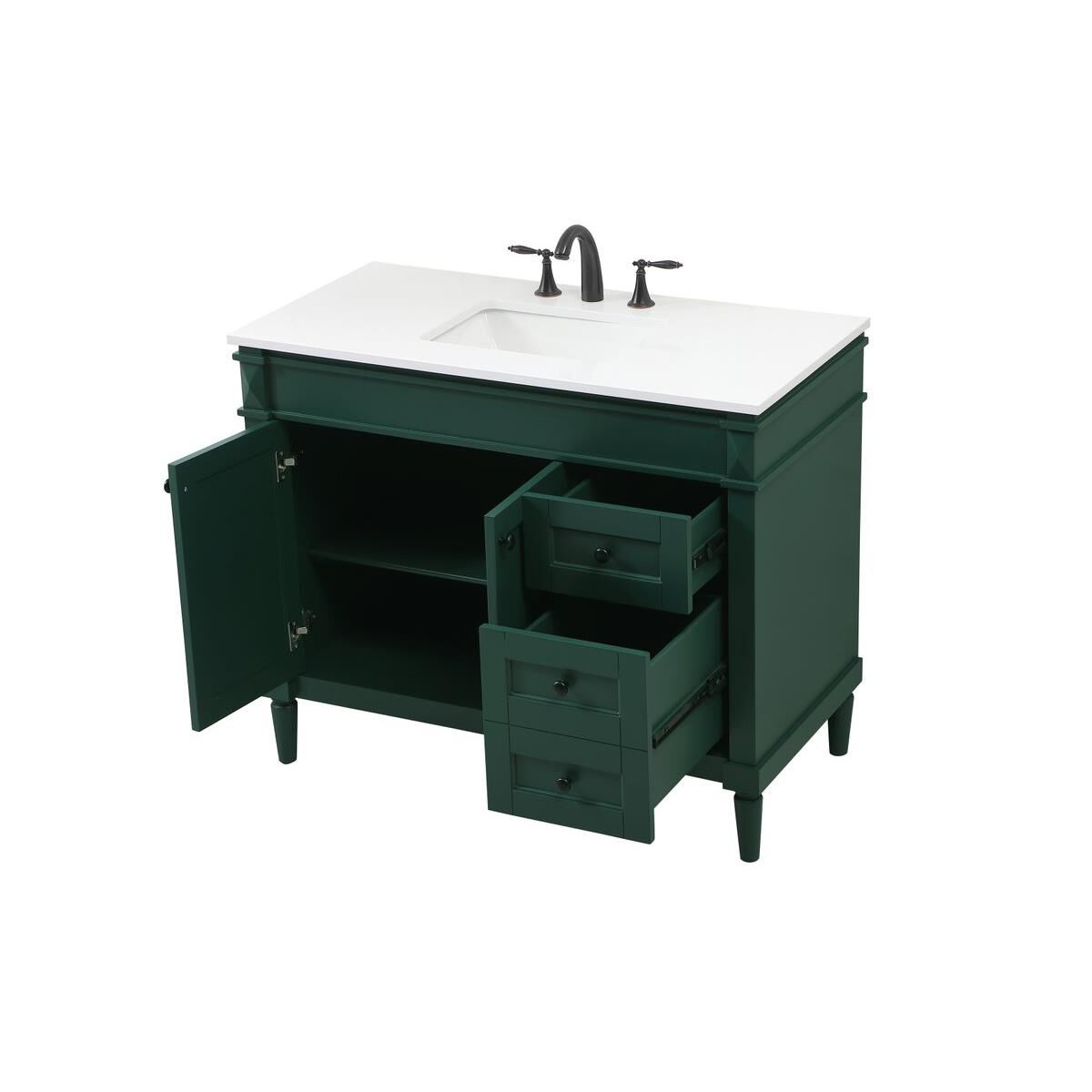 Shown in Green finish and No Backsplash accent