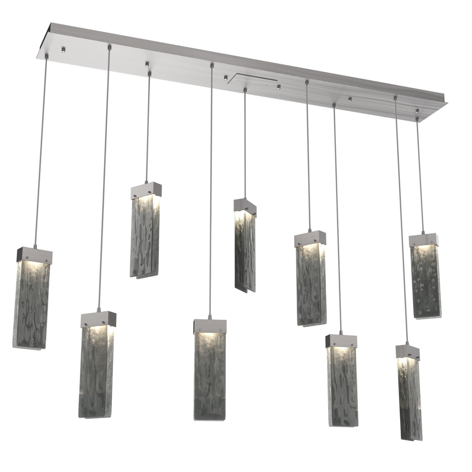 Shown in Satin Nickel finish and Smoke Granite glass