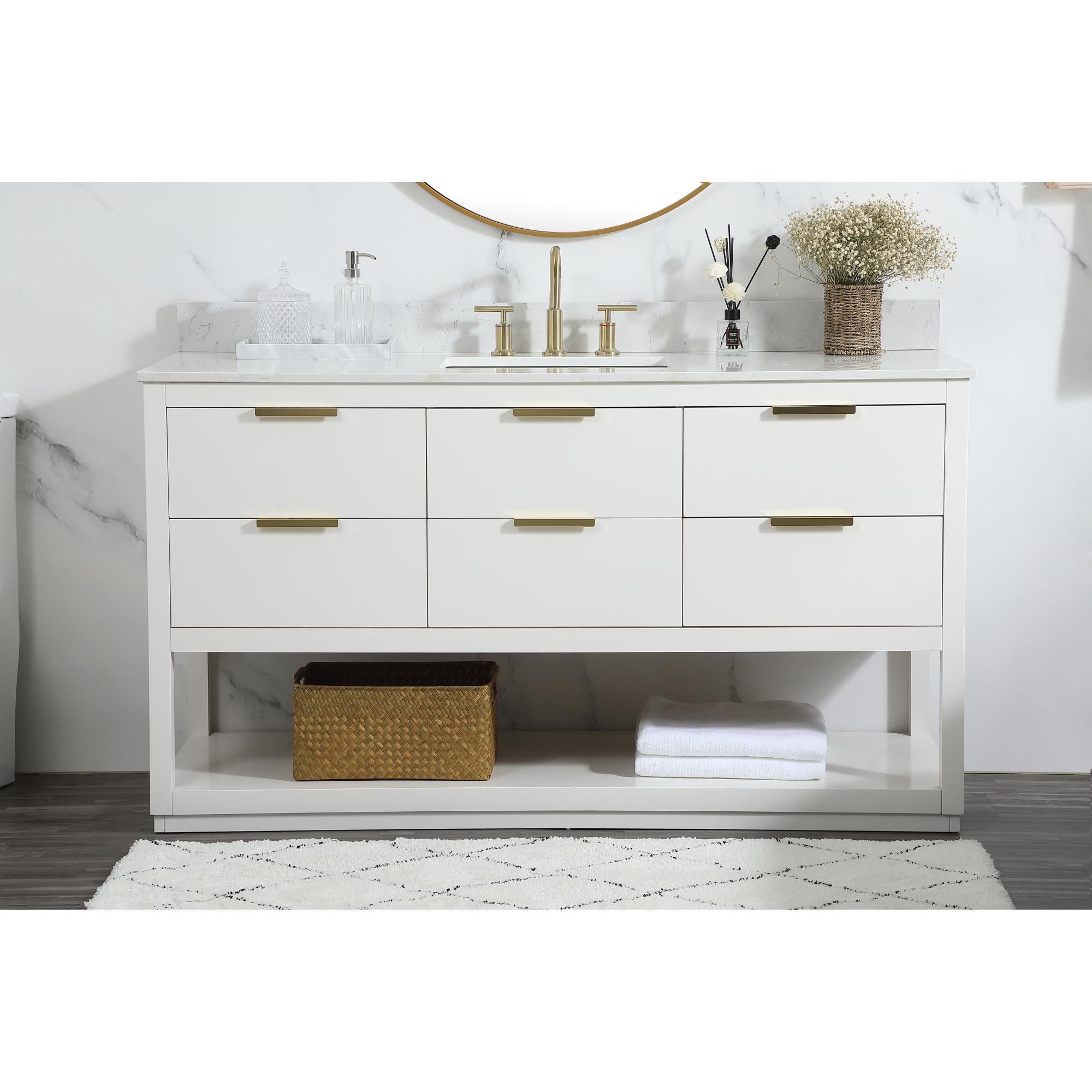 Larkin 60 Inch Bath Vanity by Elegant Decor