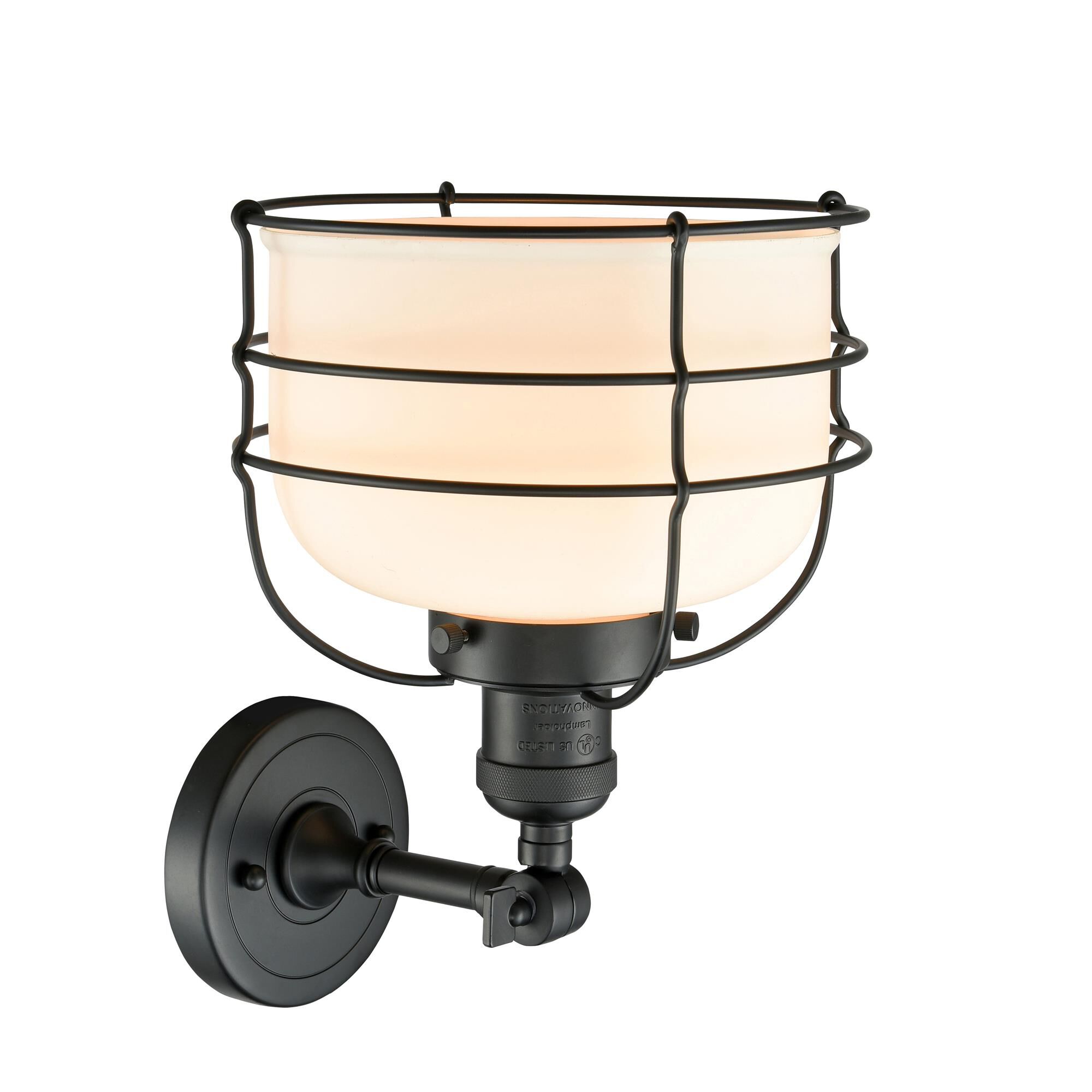 Shown in Matte Black finish and Frosted glass