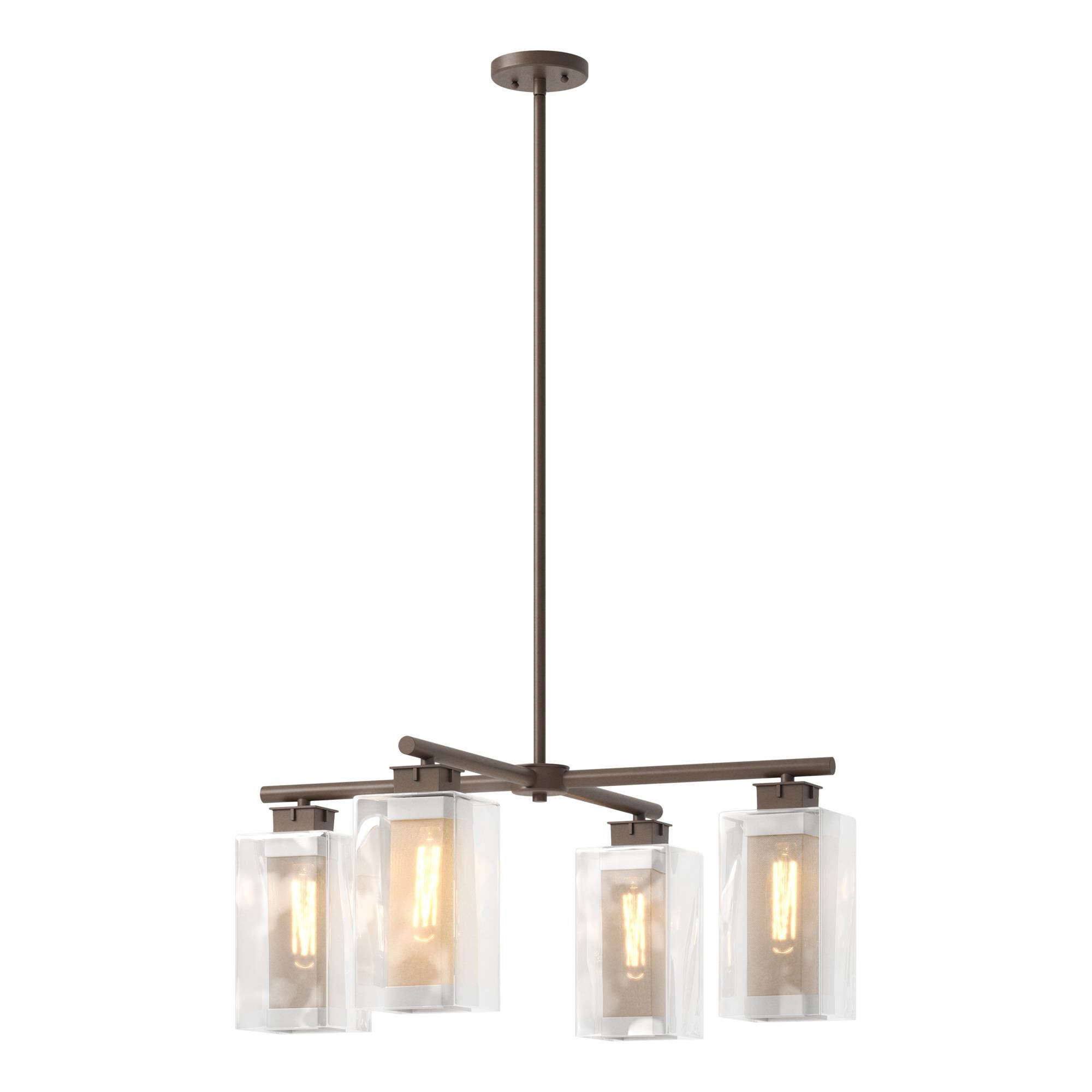 Shown in Coastal Bronze finish and Clear glass and Outdoor Silver accent