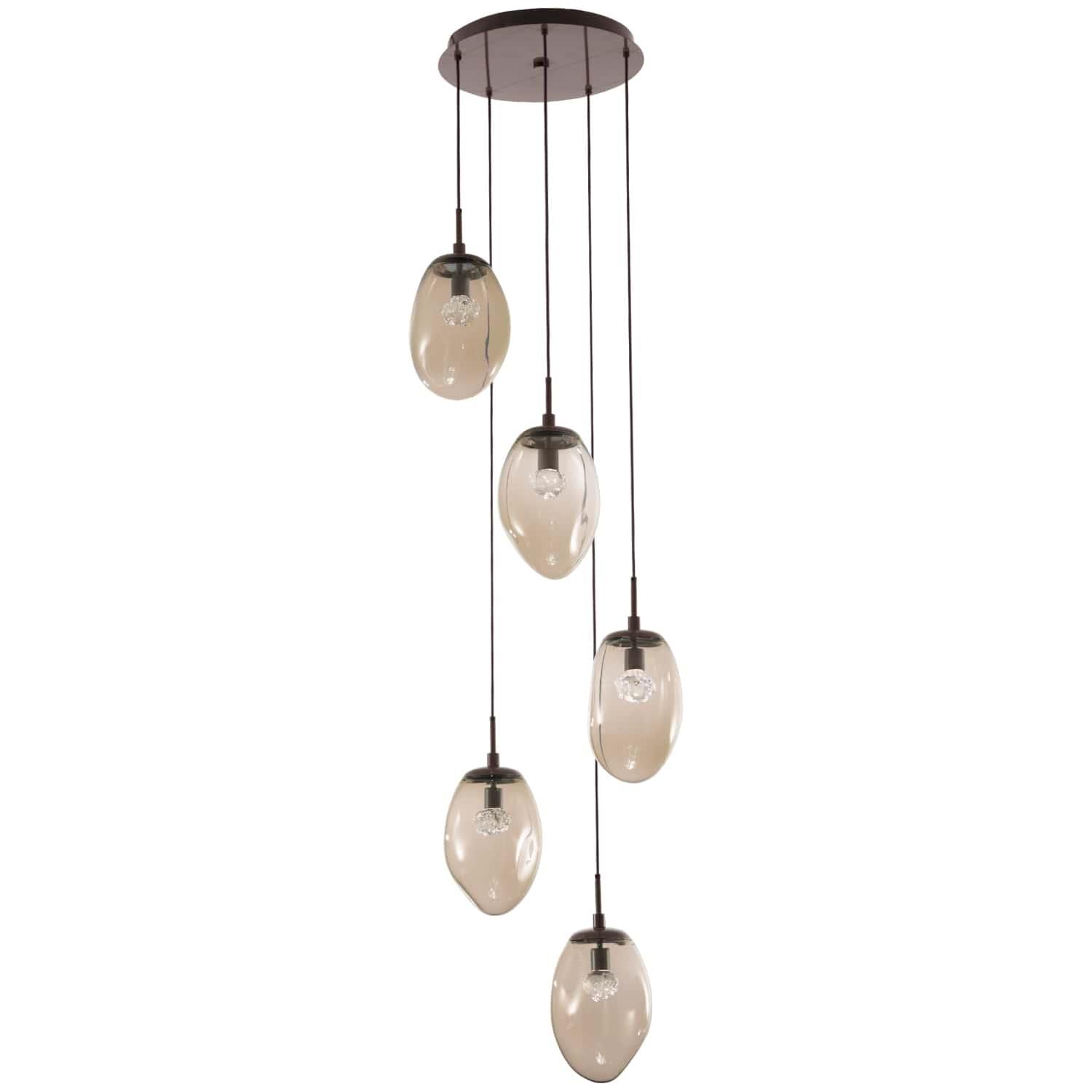 Levi Wilson Nebula 24 Inch 5 Light Multi Light Pendant by Hammerton Studio