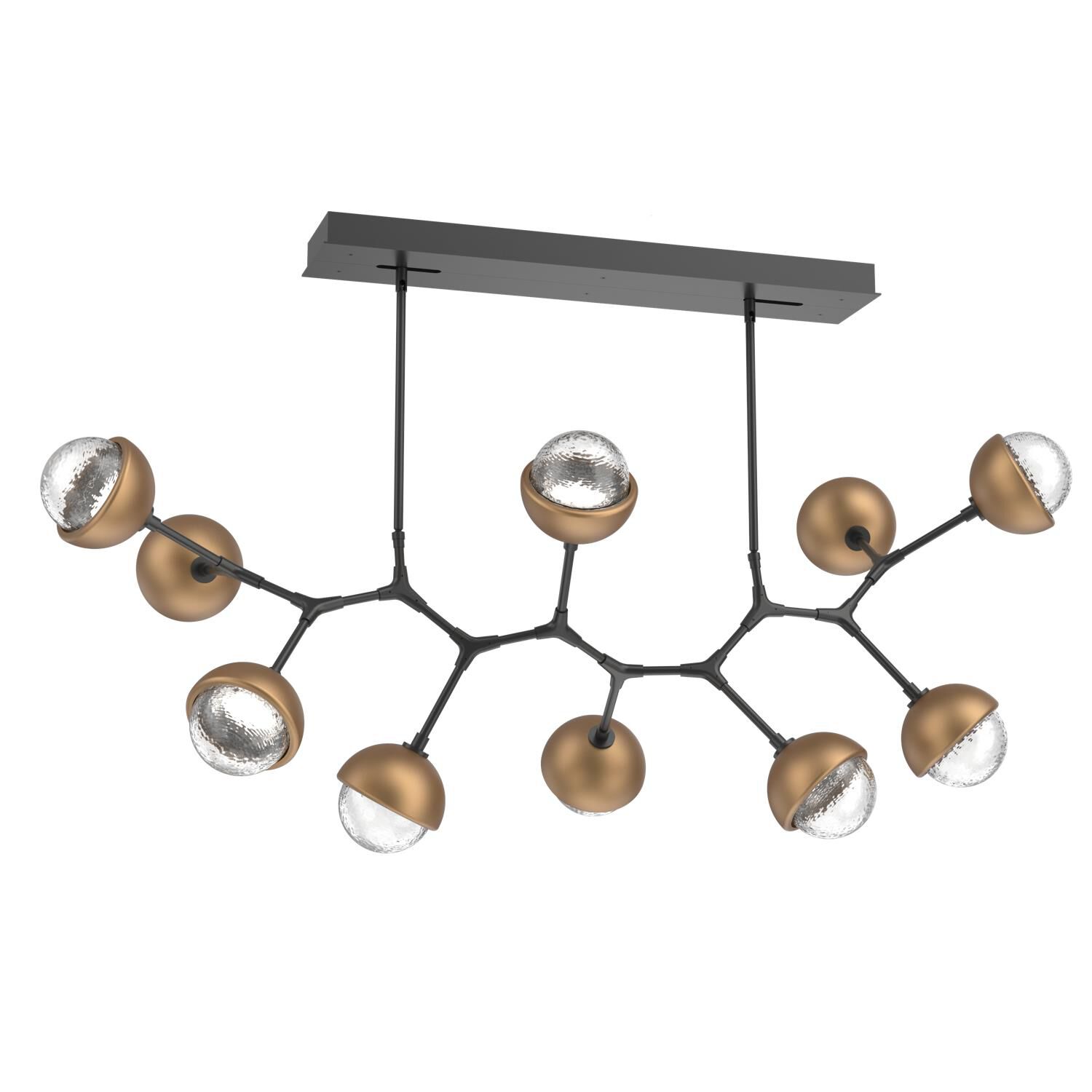 Levi Wilson Cabochon 56 Inch Linear Suspension Light by Hammerton Studio