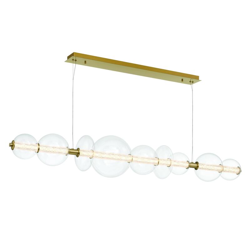 Atomo Large Linear Chandelier by Eurofase Lighting