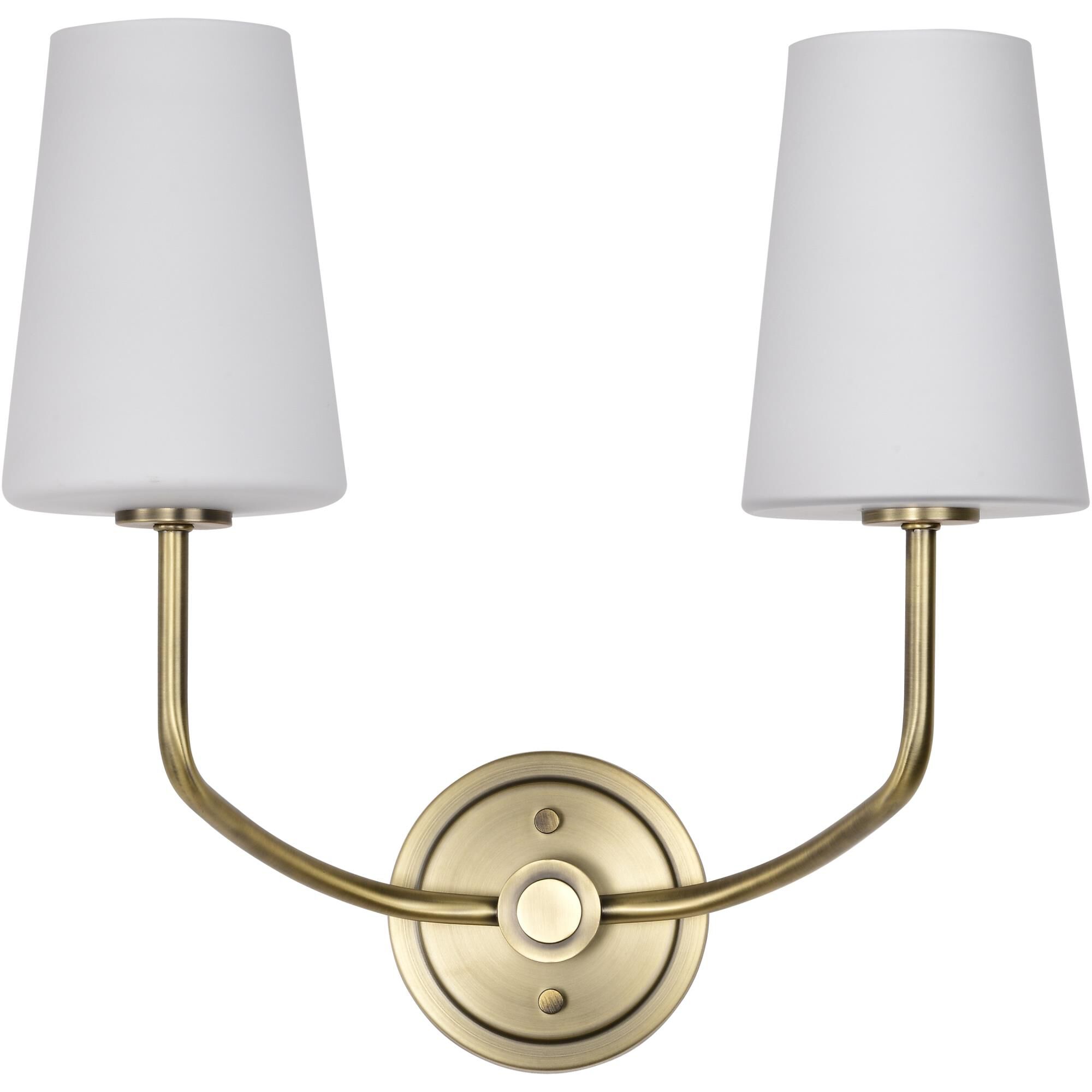 Shown in Vintage Brass finish and Etched White Opal glass and Etched Opal shade