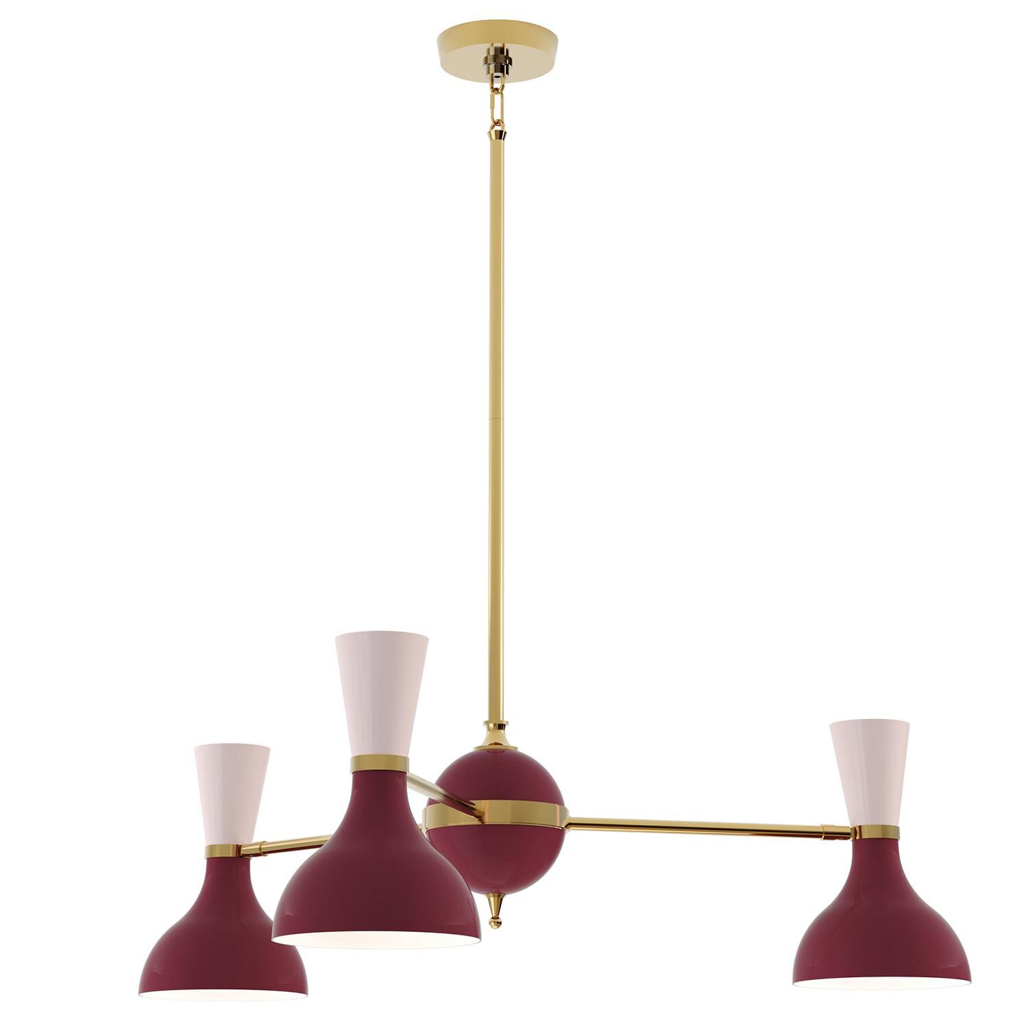 Shown in Modern Brass Sugar Plum Rose Water Paint finish and Sugar Plum Rose shade