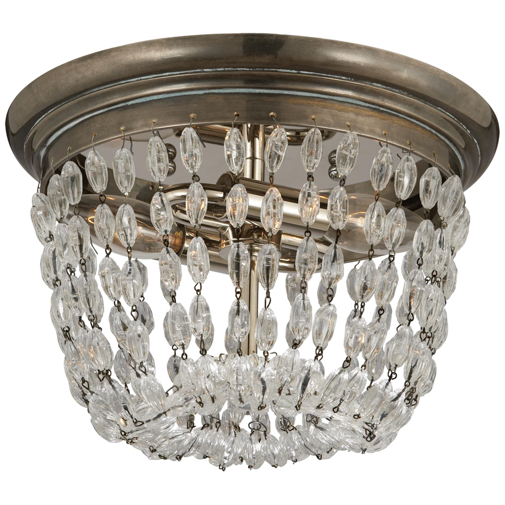 Shown in Sheffield Silver finish and Seeded glass