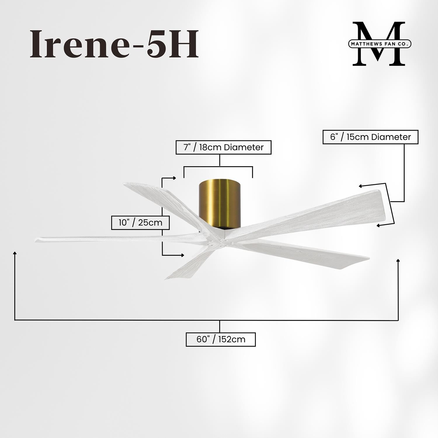 Irene 60 Inch Flush Mount Fan by Matthews Fan Company