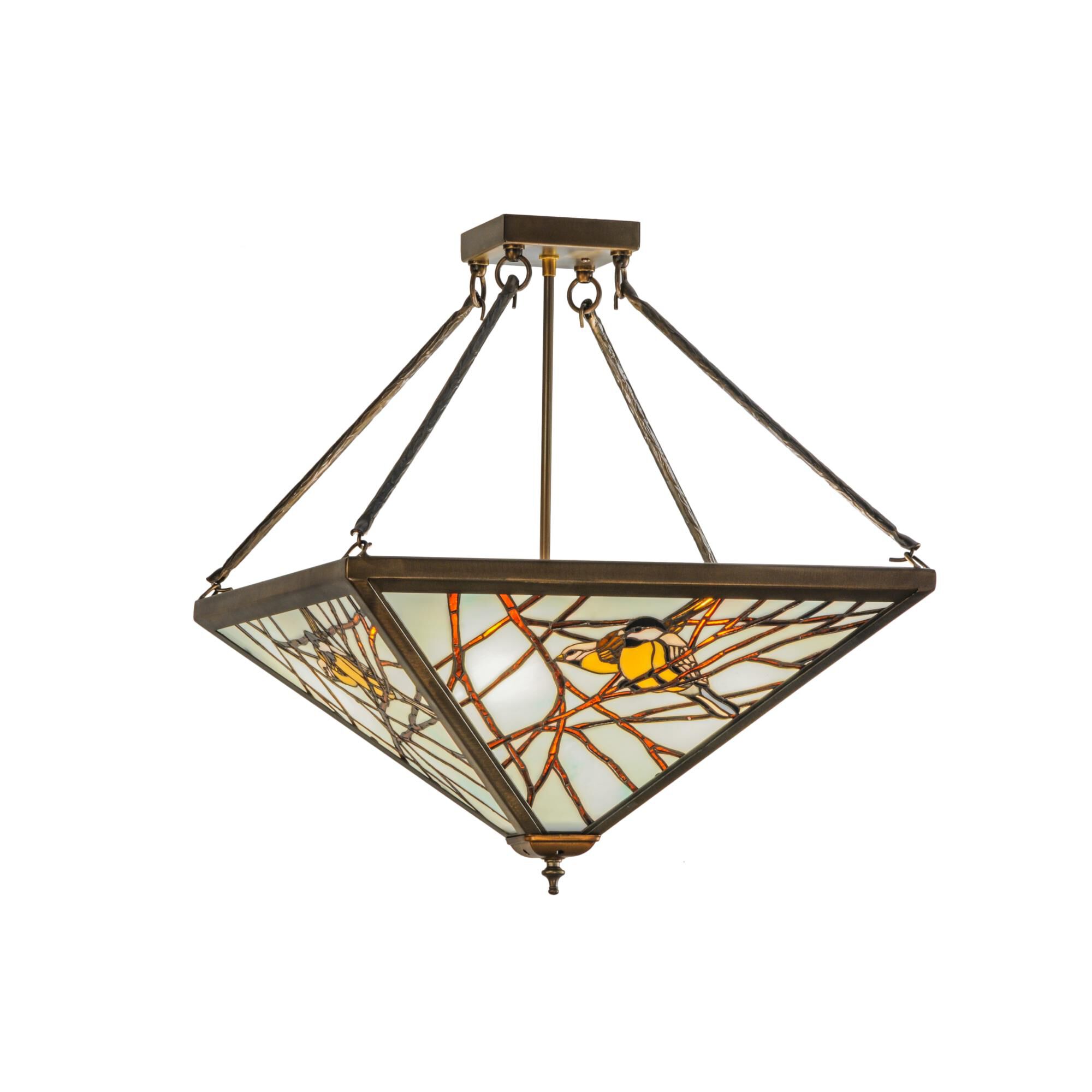 29 Inch 4 Light Semi Flush Mount by Meyda Lighting