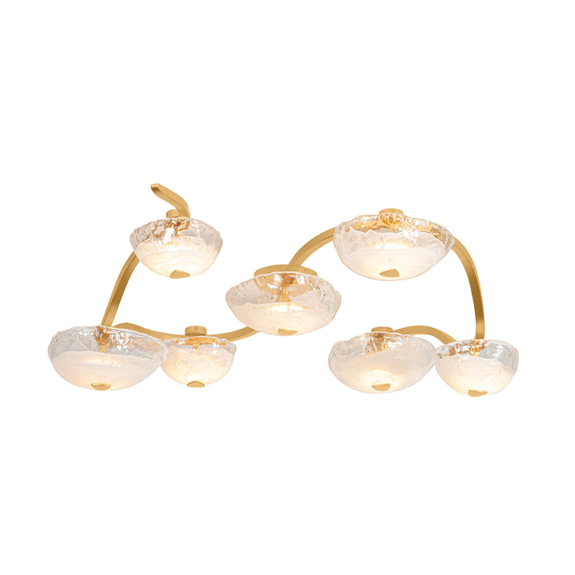 Noz Nozawa Kune 50 Inch Semi Flush Mount by Corbett Lighting