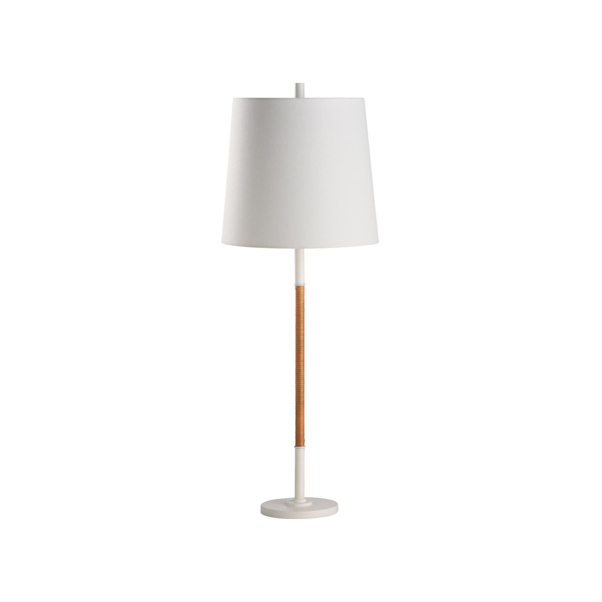 Shown in White, Cream and Brown finish and Linen shade