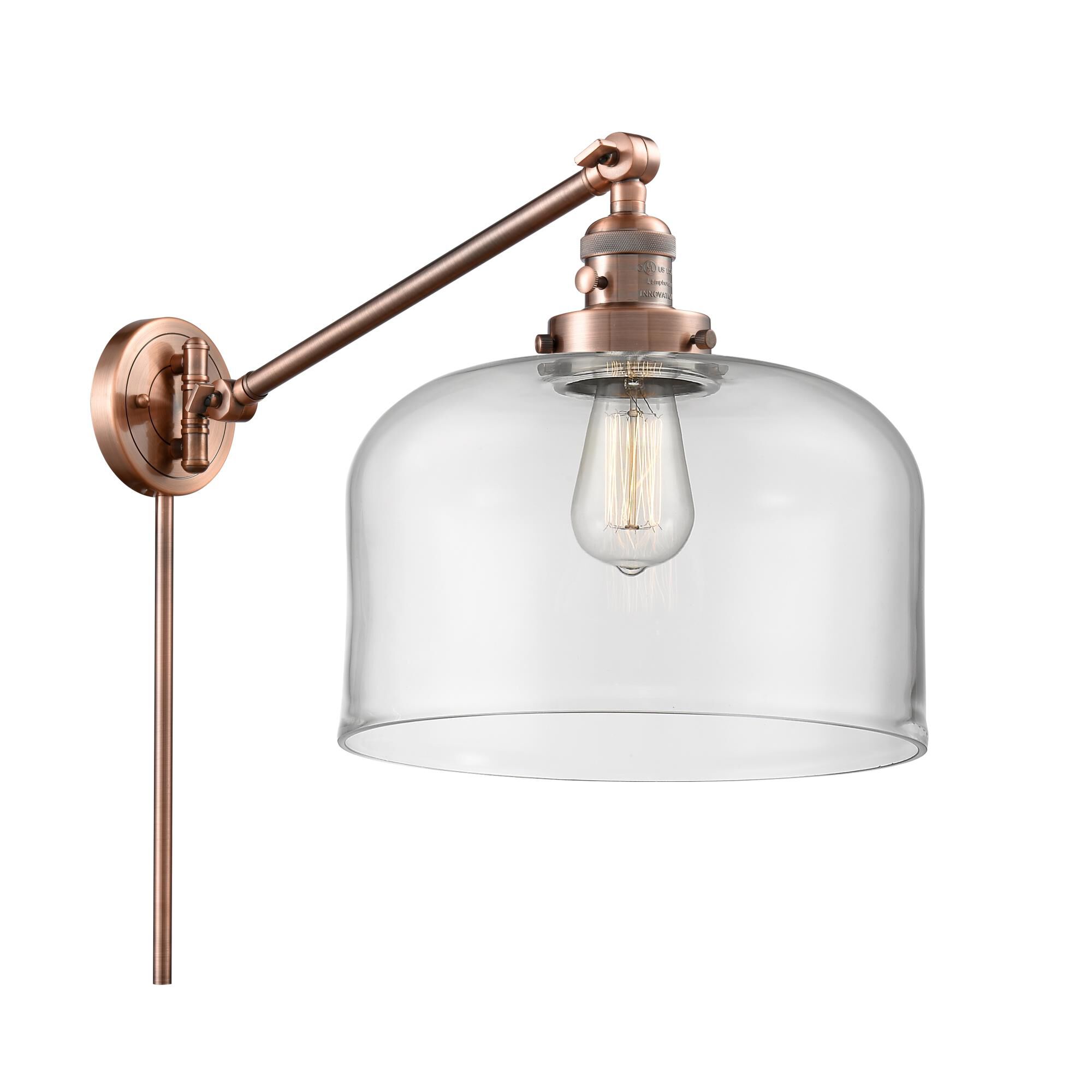 Bruno Marashlian Bell Wall Swing Lamp by Innovations Lighting
