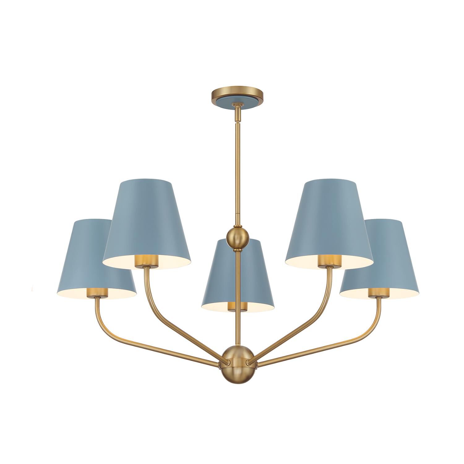 Shown in Vibrant Gold and Blue finish and Steel shade
