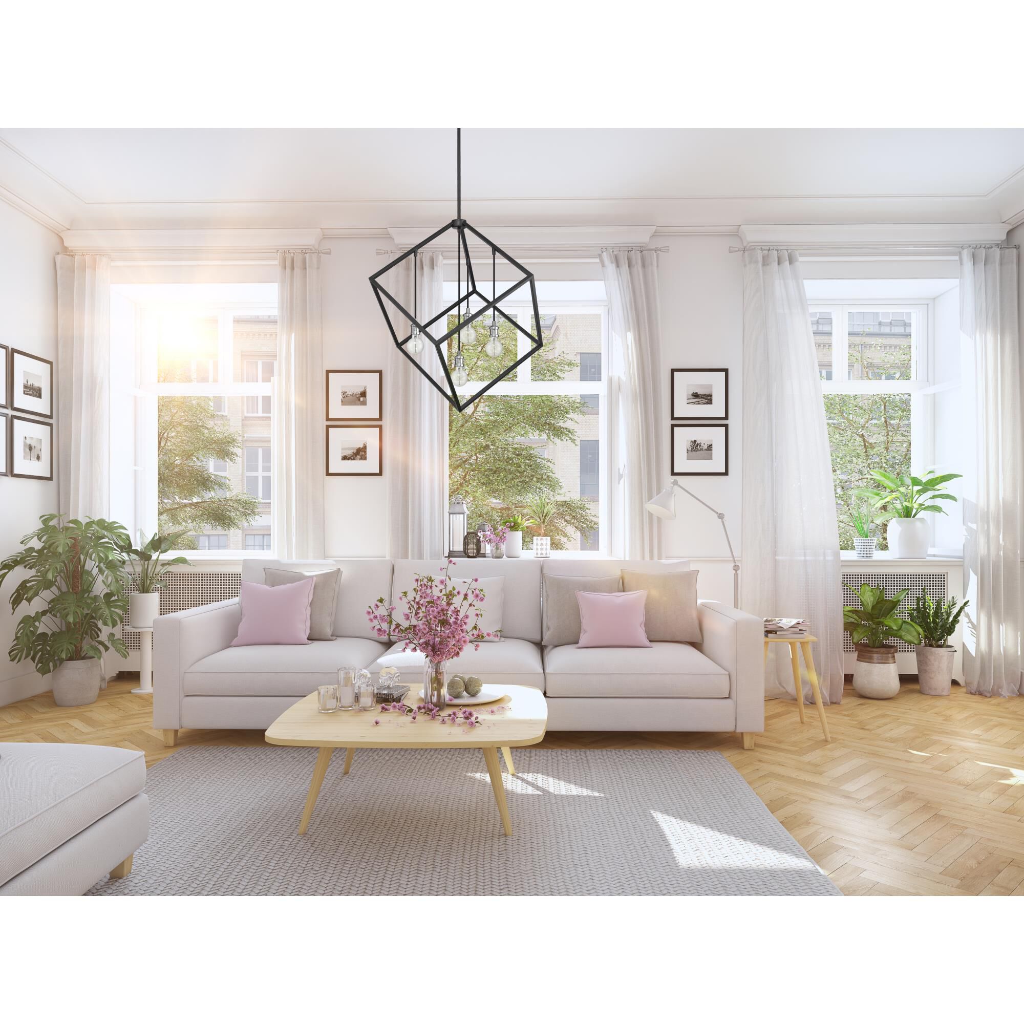 Vertical 34 Inch 4 Light Chandelier by Z-Lite