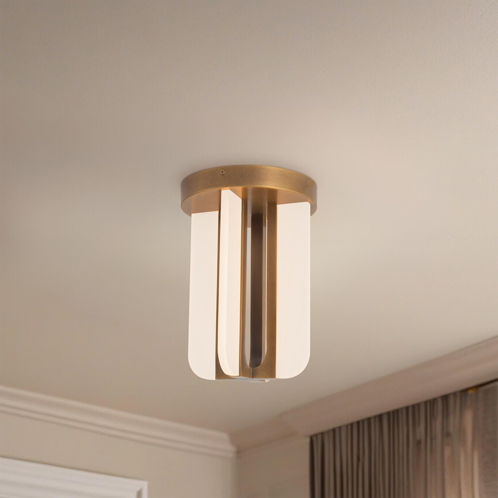 Elisa Carlucci Anders 8 Inch Semi Flush Mount by Alora Lighting