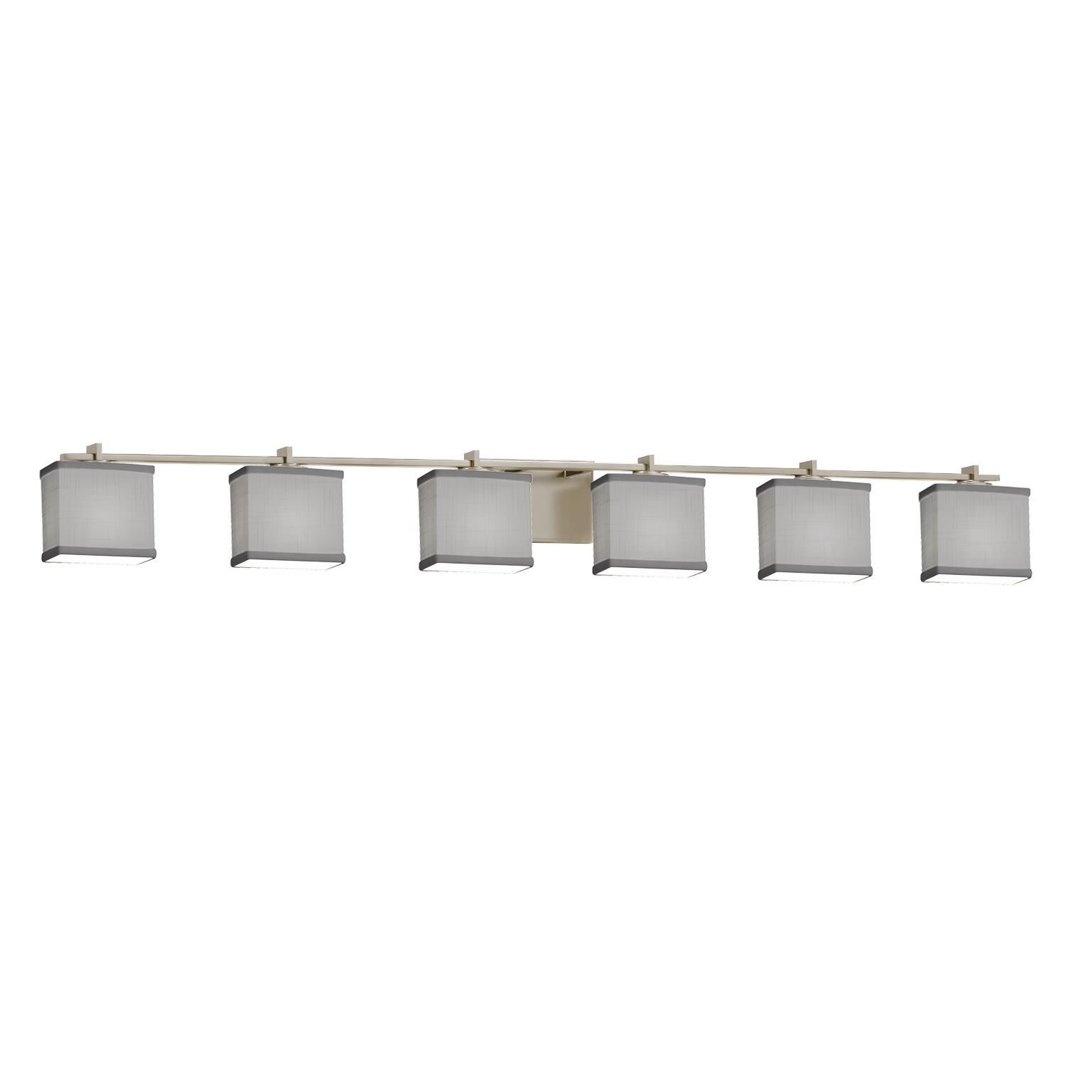Textile 55 Inch 6 Light Bath Vanity Light by Justice Design Group