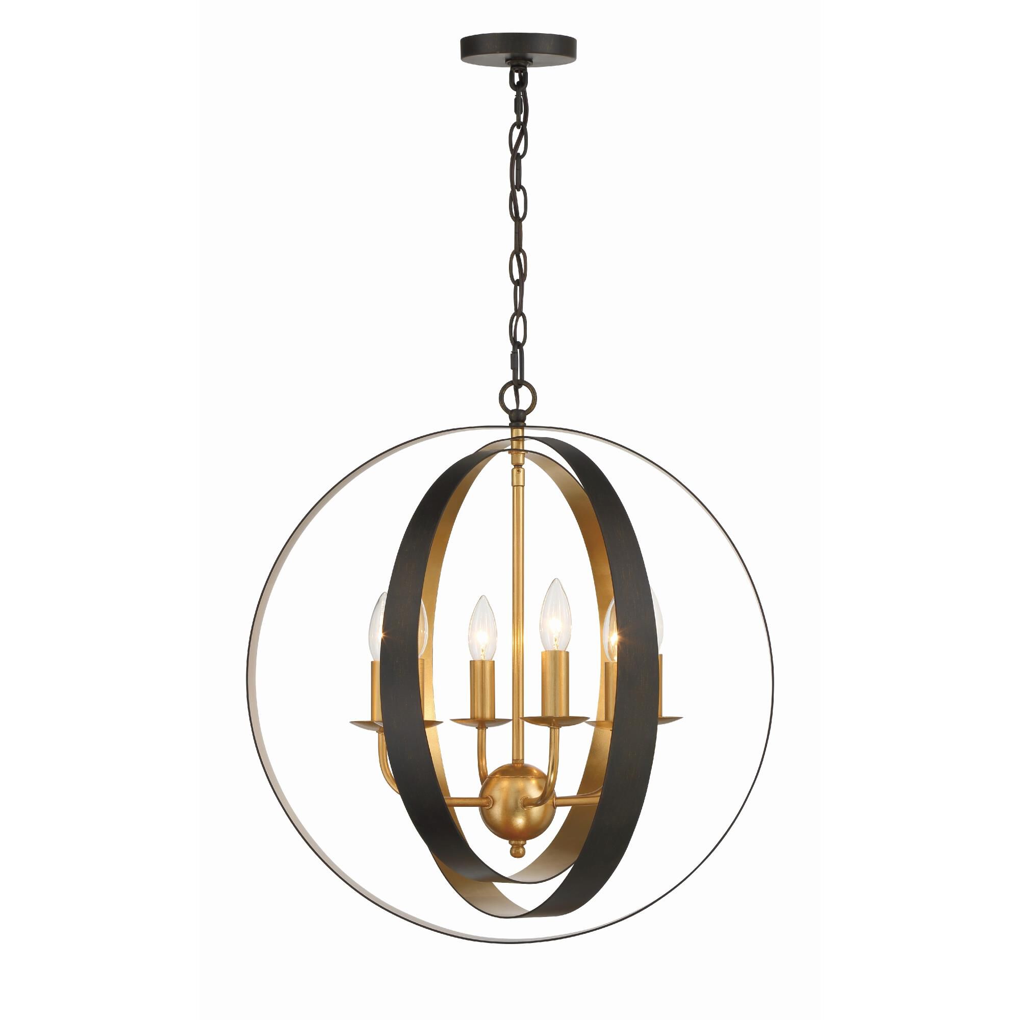 Luna 21 Inch 6 Light Mini Chandelier by Crystorama