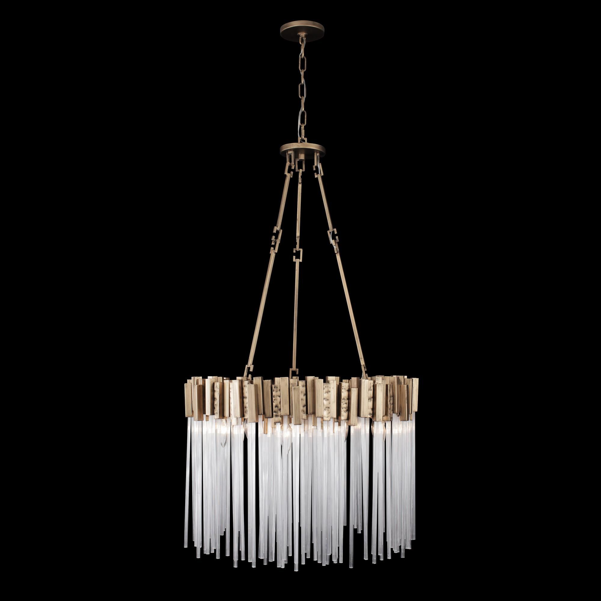 Shown in Havana Gold finish and Clear Fluted glass