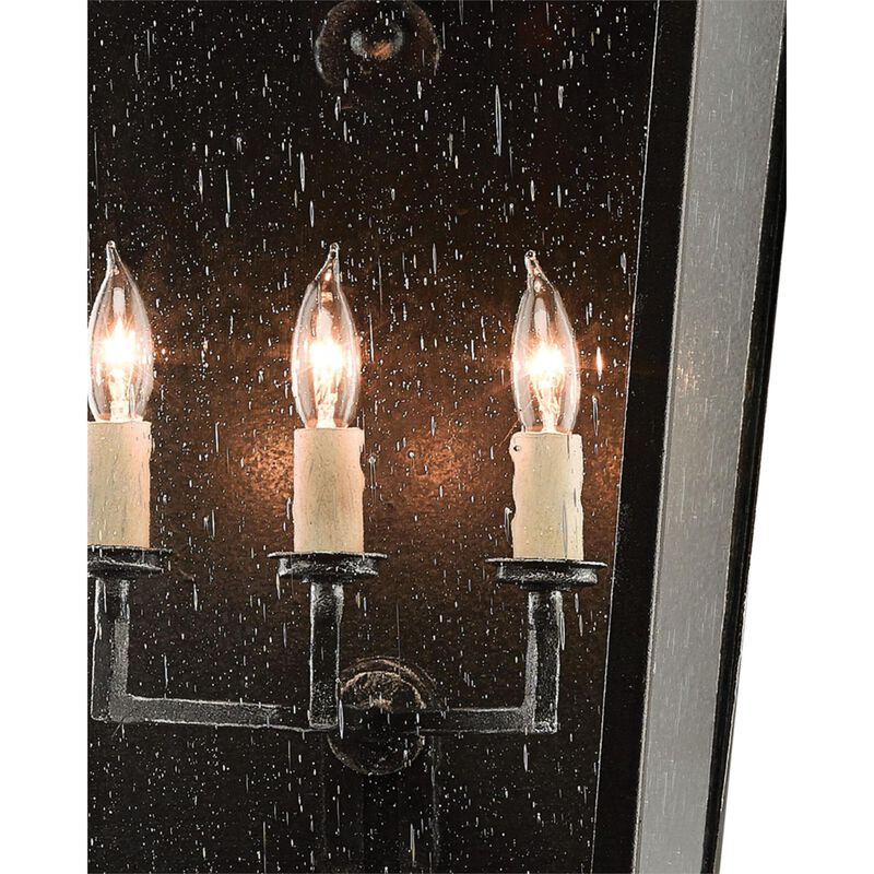Bening 22 Inch Tall 3 Light Outdoor Wall Light by Currey and Company