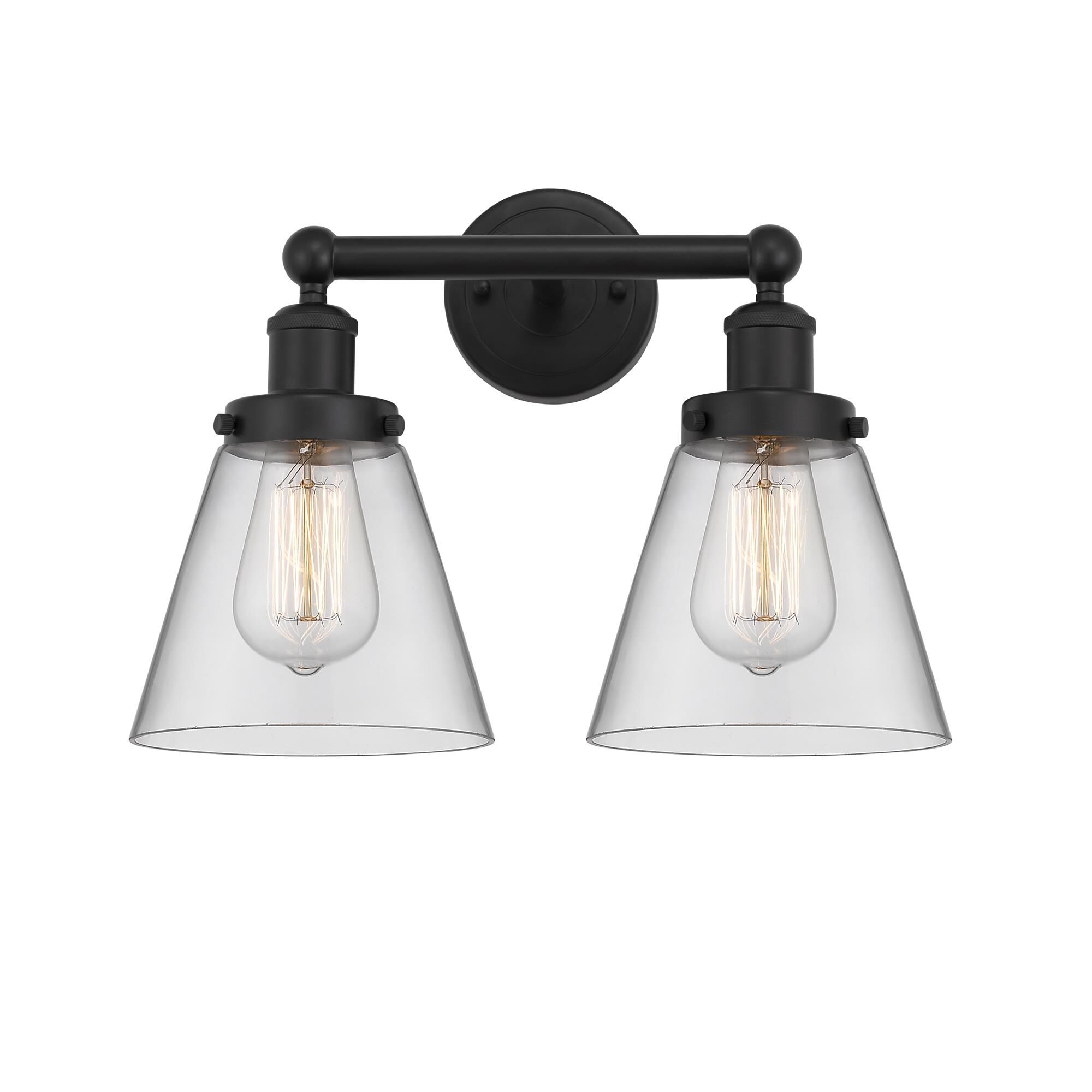 Shown in Matte Black, Clear finish and Clear glass and Clear Glass shade