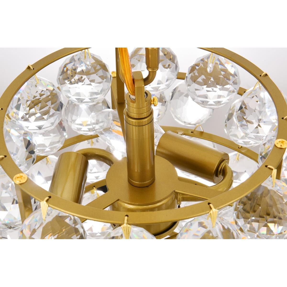 Shown in Brass finish and Royal Cut Clear crystal