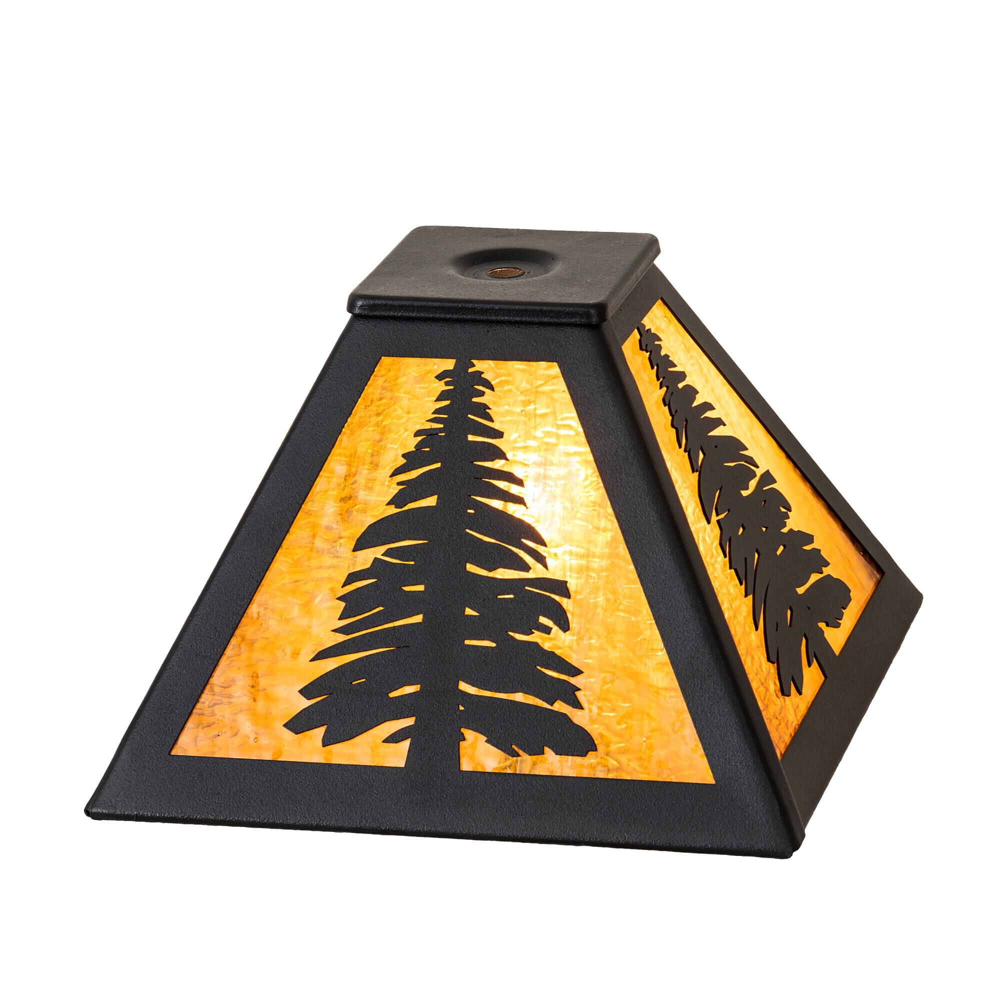 Shown with Amber /Acrylic;Black Metal Finish glass