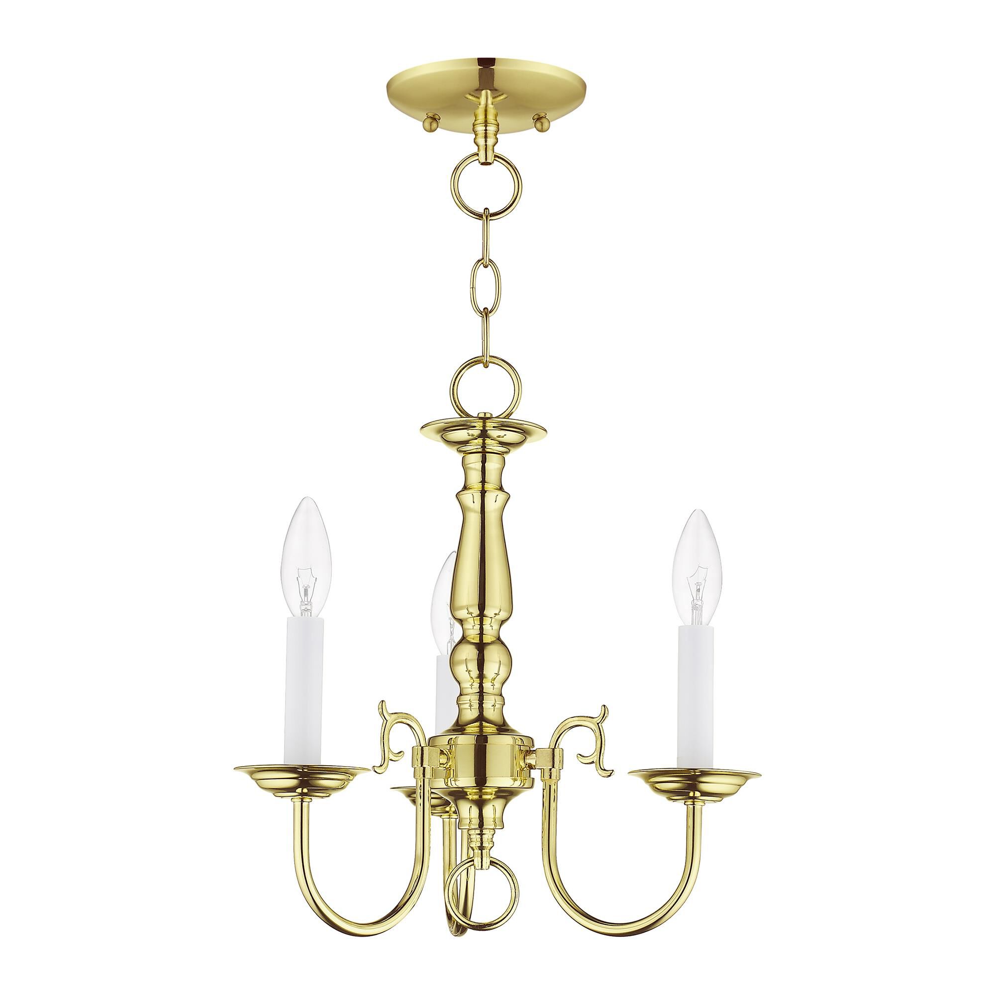 Williamsburgh 14 Inch 3 Light Mini Chandelier by Livex Lighting