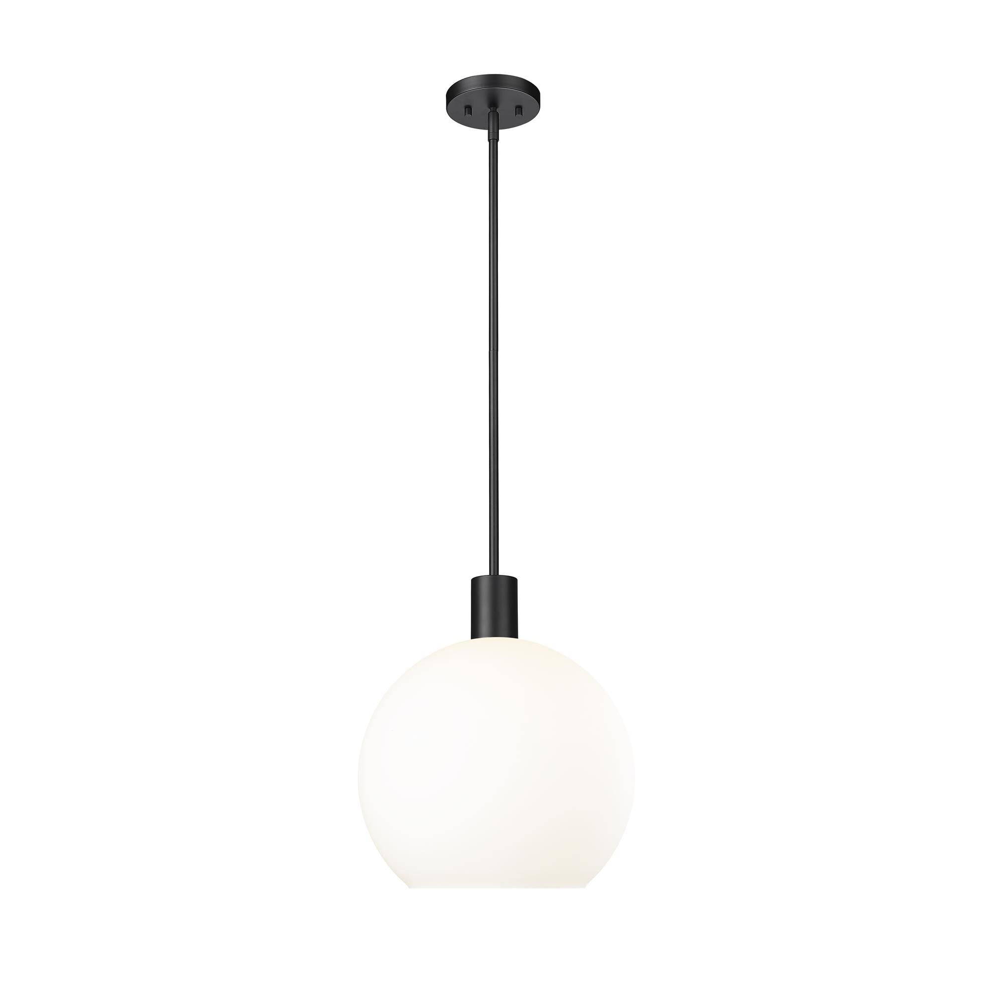 Shown in Matte Black finish and White glass