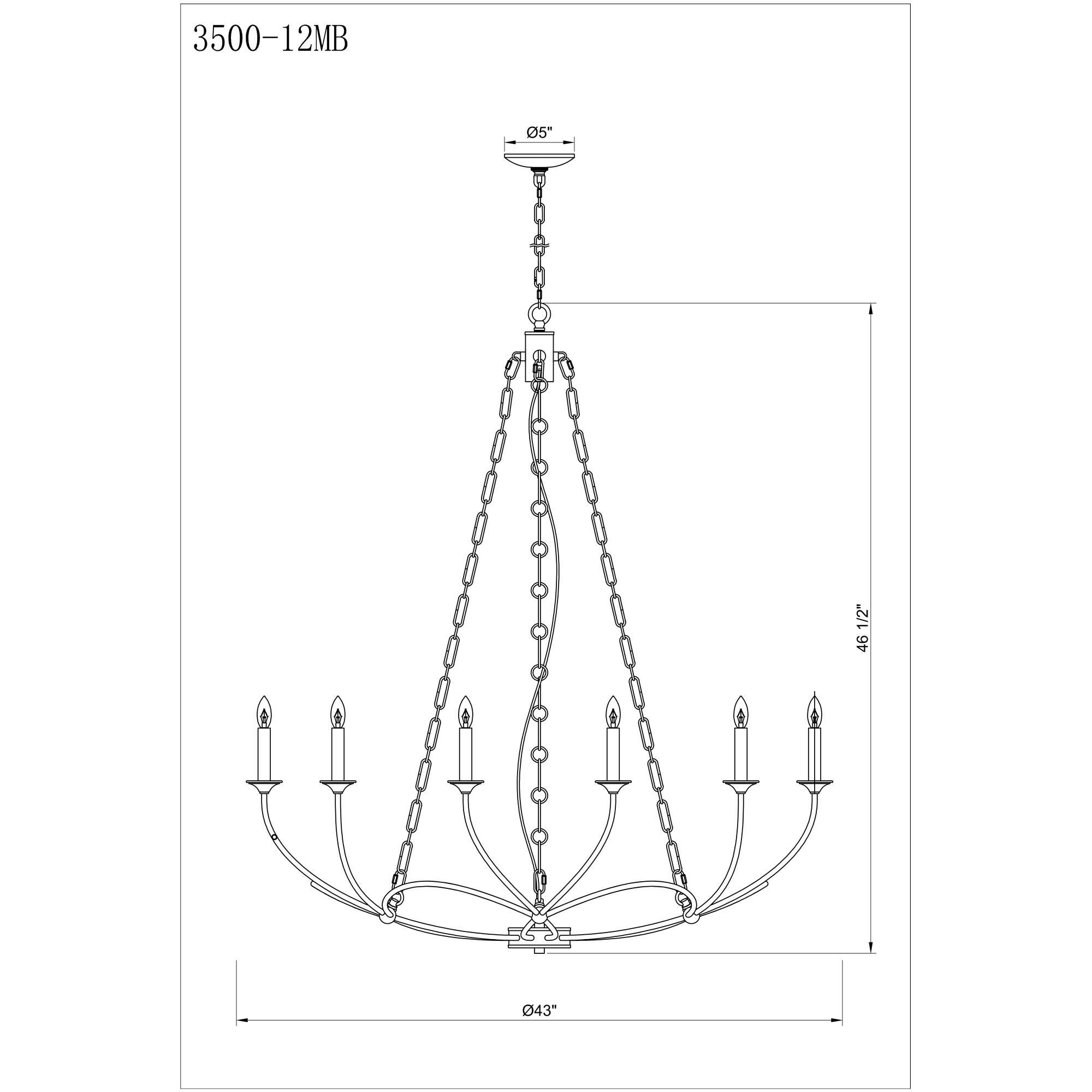 Arabella 43 Inch 12 Light Chandelier by Z-Lite