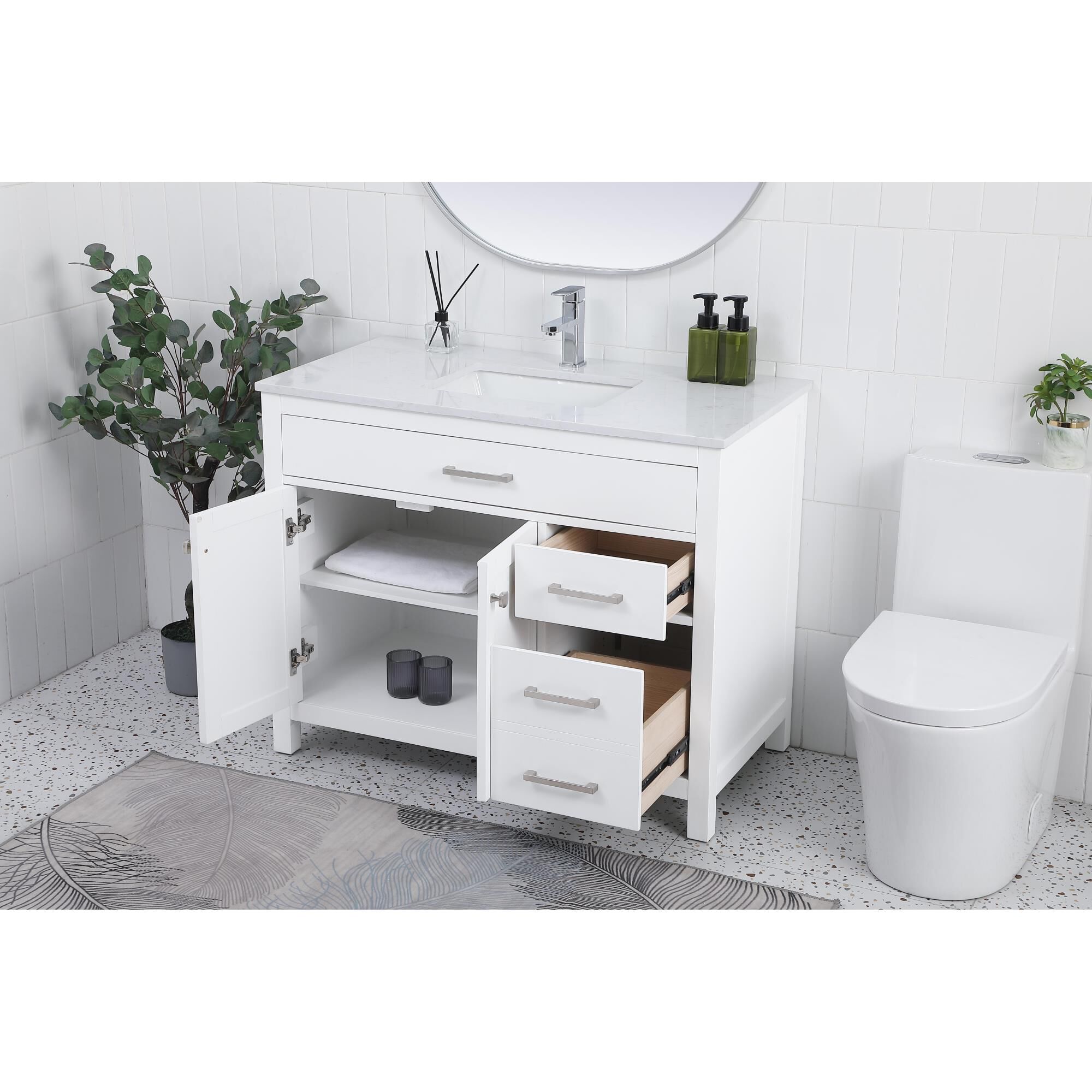 Shown in White finish