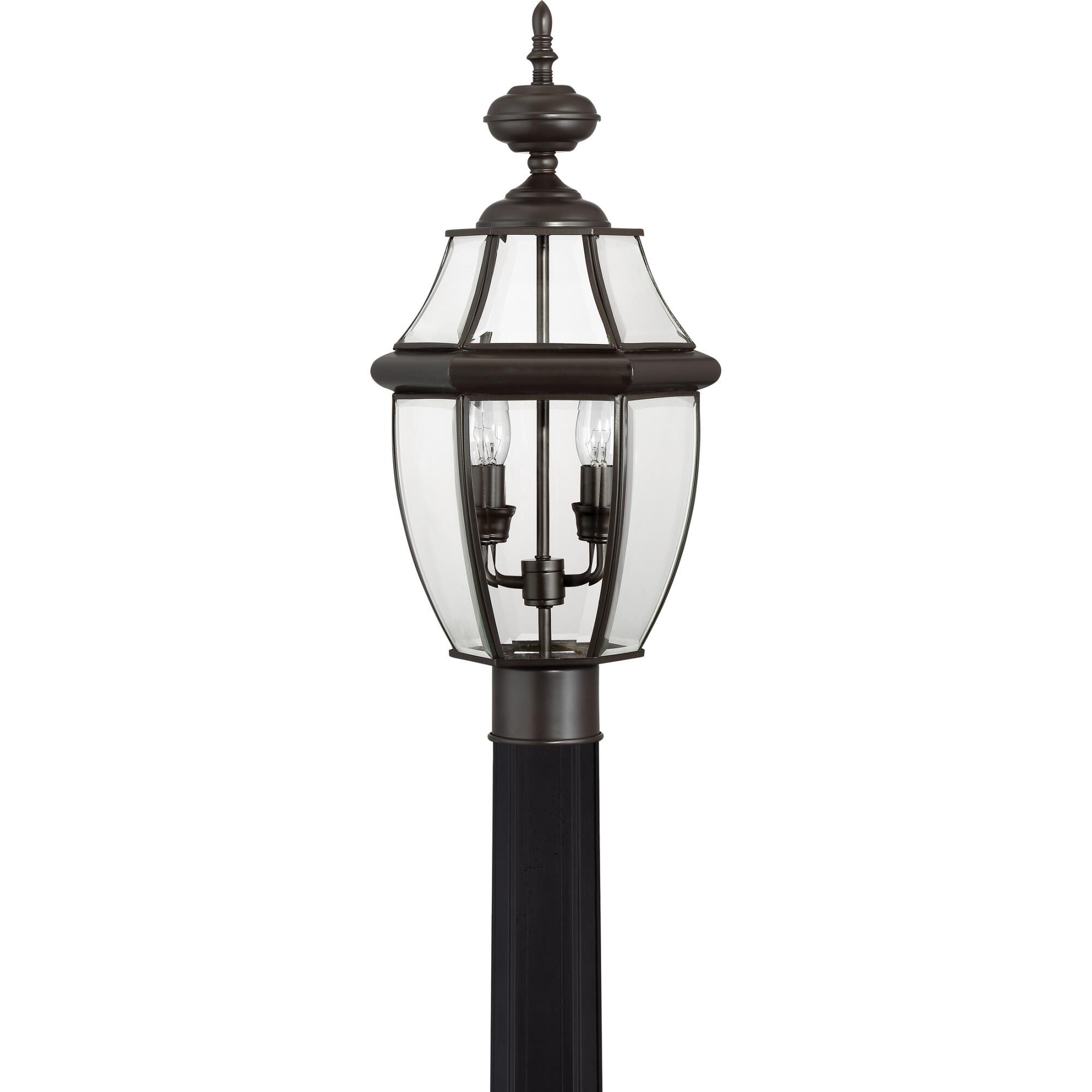 Shown in Medici Bronze finish and Clear Beveled glass