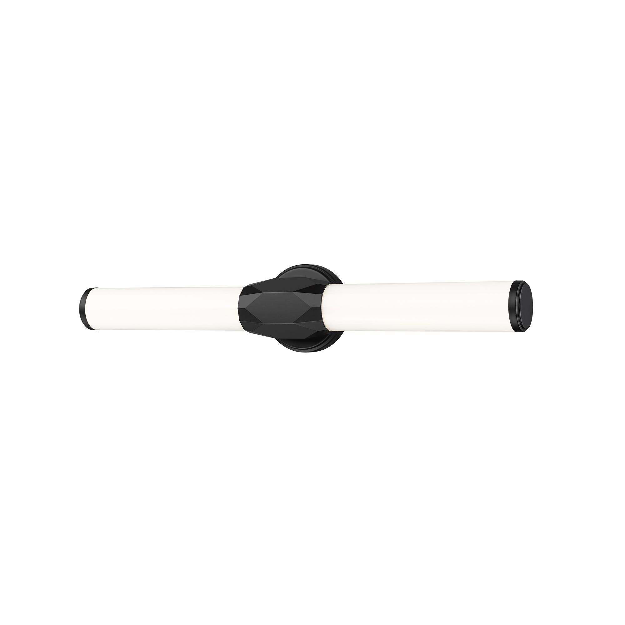Shown in Matte Black finish and Frosted glass and Frosted shade
