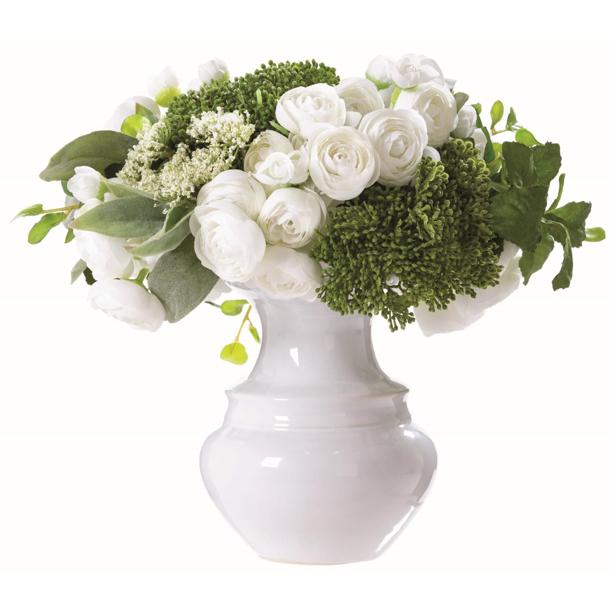 Ranunculus, Queen Anne Lace and Herb 11 Inch Botanical Capitol Lighting