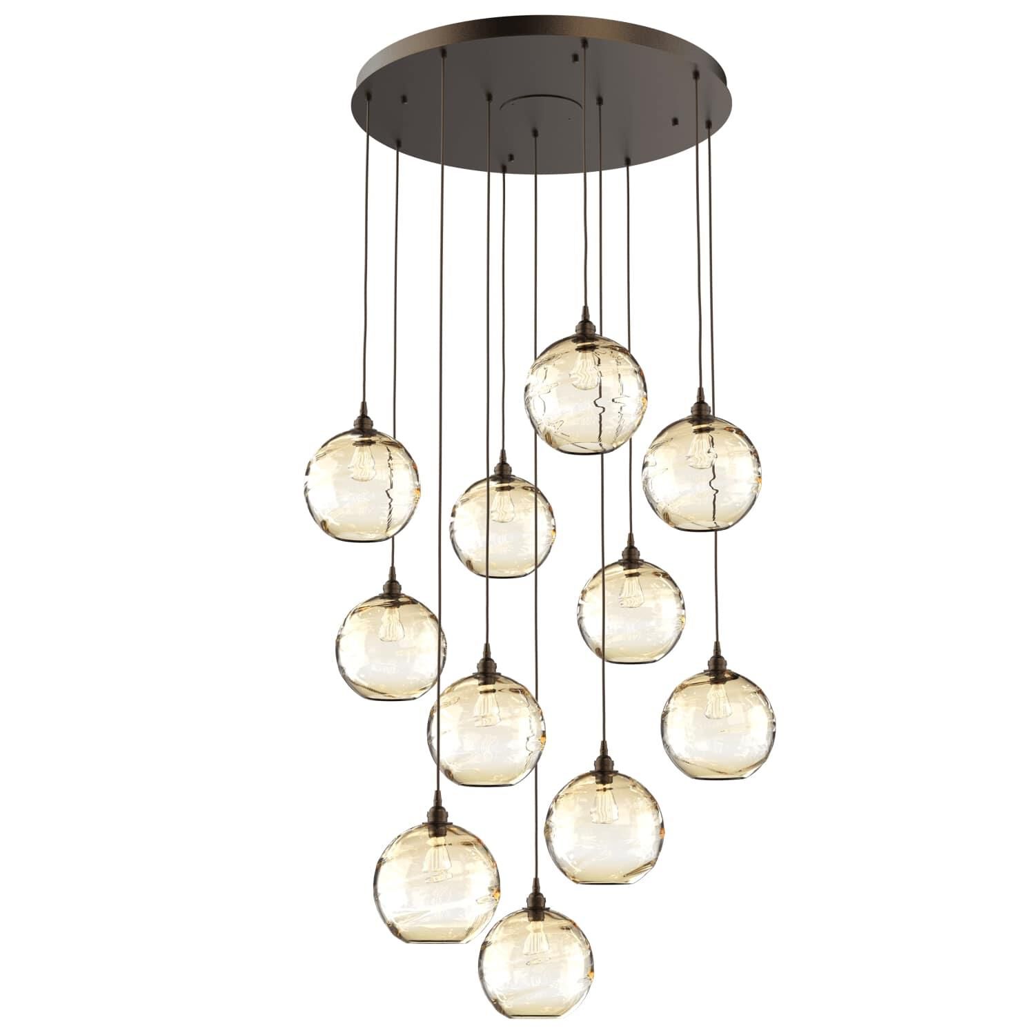 Terra 36 Inch 11 Light Multi Light Pendant by Hammerton Studio