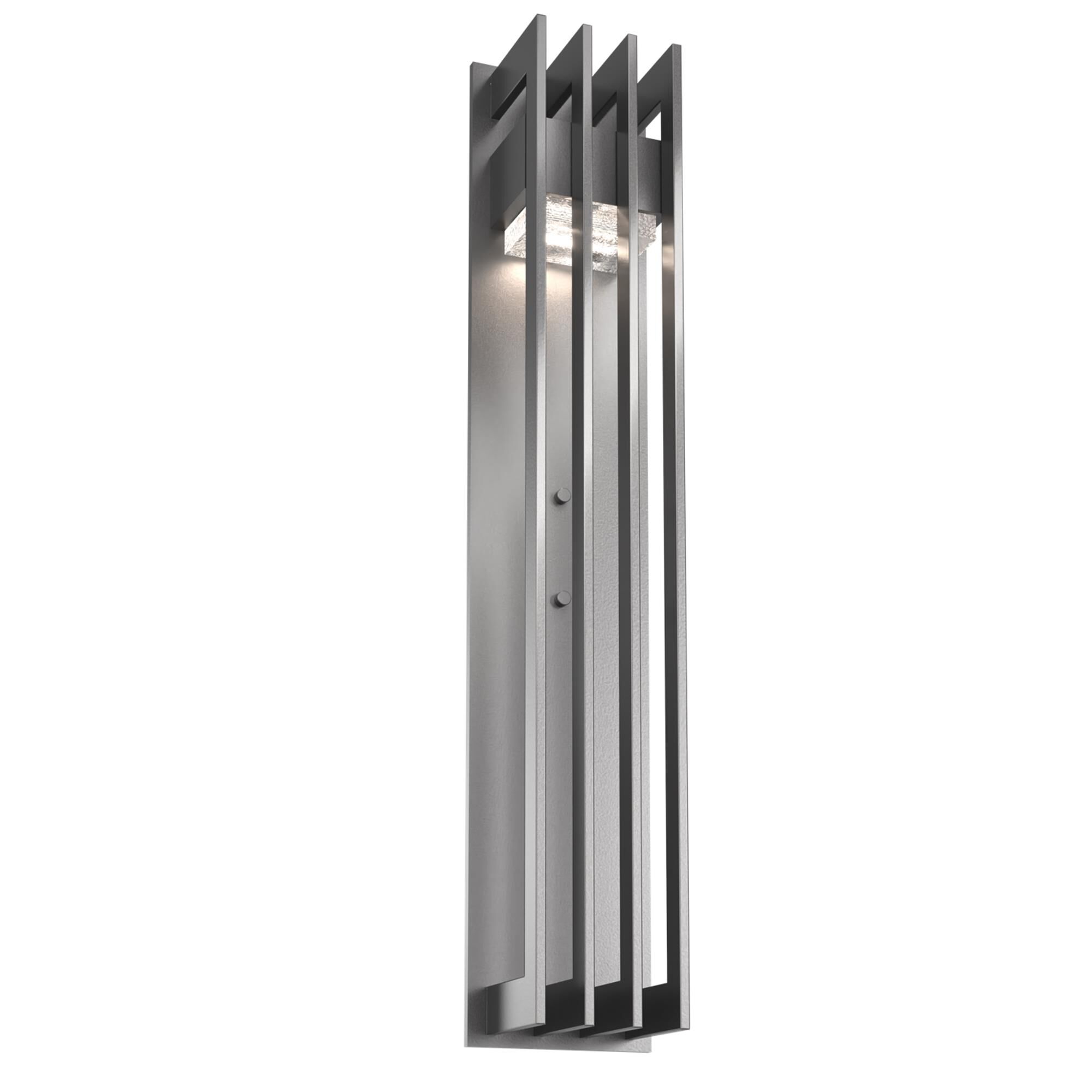 Shown in Argento Grey finish and Chilled Blown And Clear glass