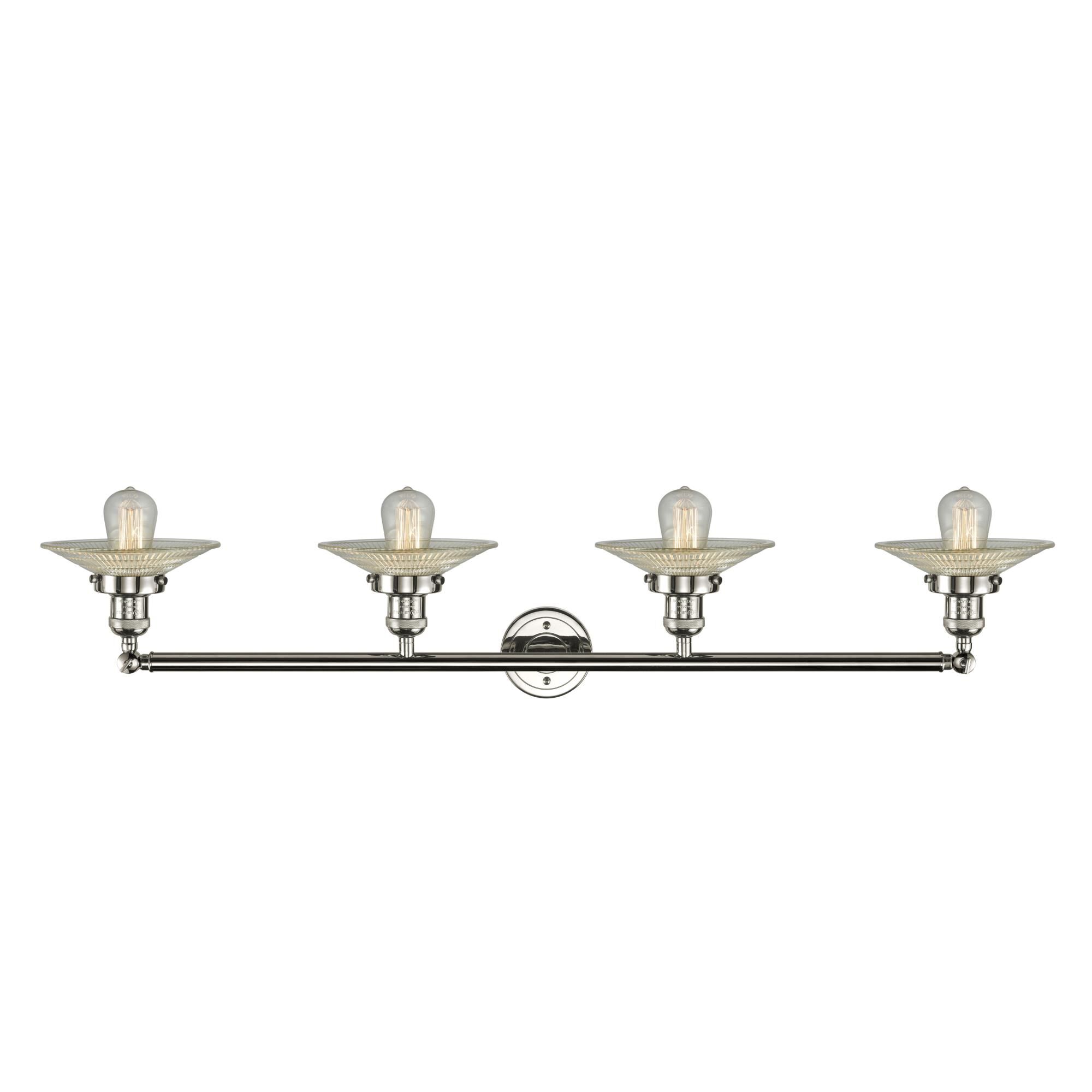 Shown in Polished Nickel finish and Clear Beacon glass