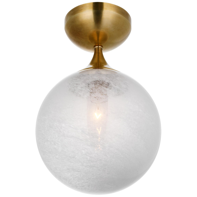 AERIN Cristol 8 Inch 1 Light Semi Flush Mount by Visual Comfort Signature Collection