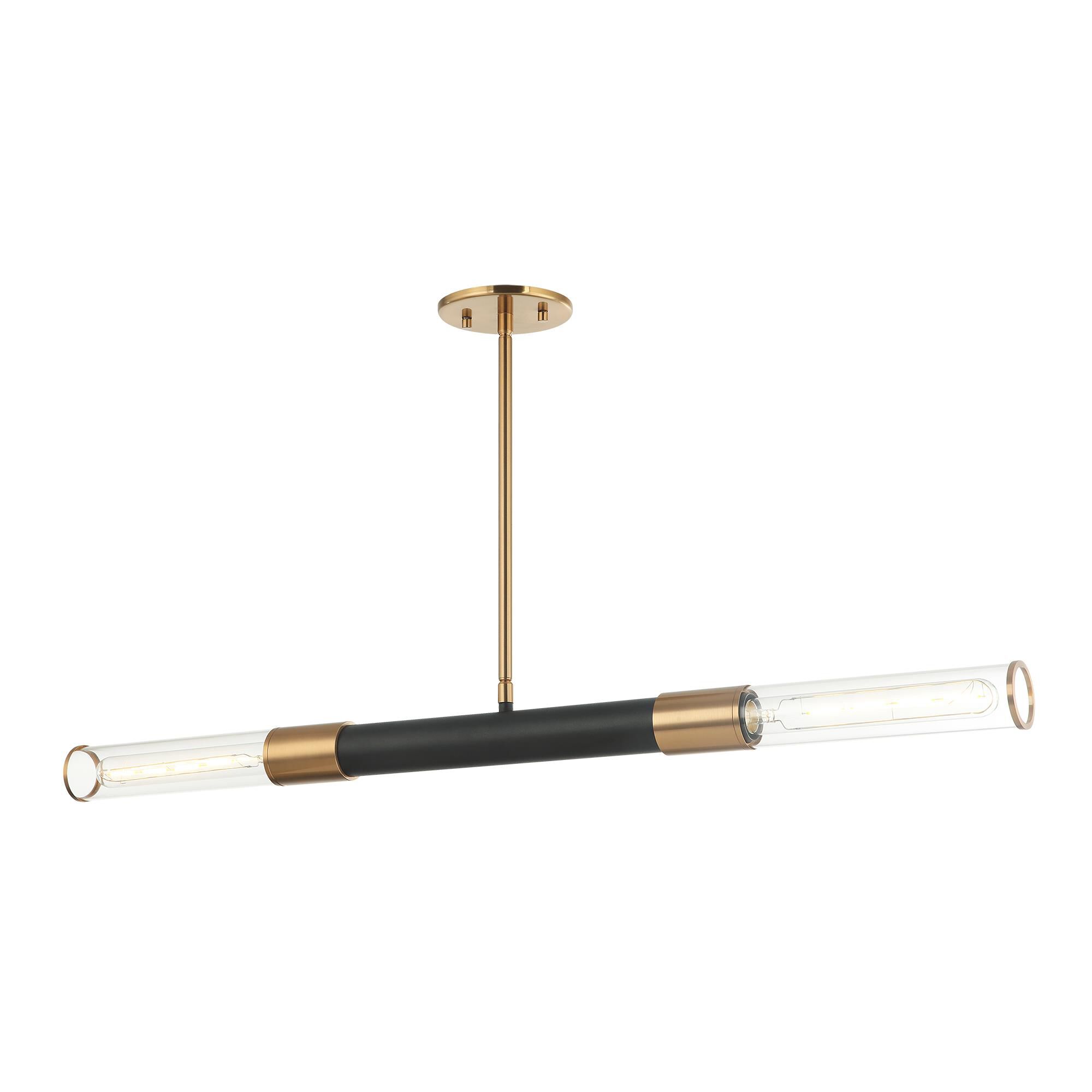 Tubo 35 Inch 2 Light Linear Suspension Light by Matteo Lighting