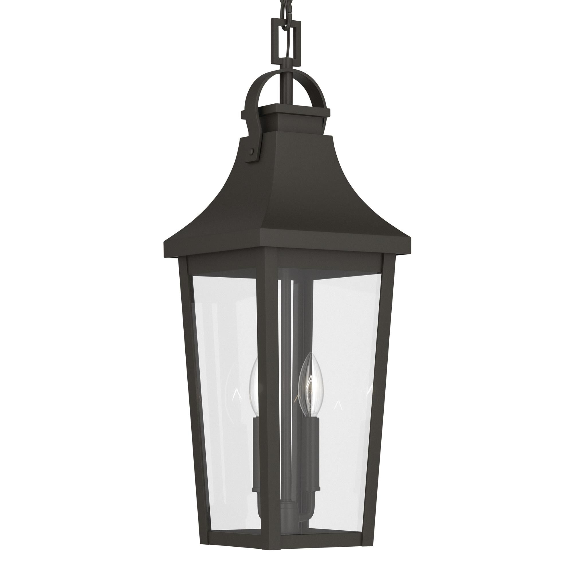 Shown in Olde Bronze finish and Clear glass