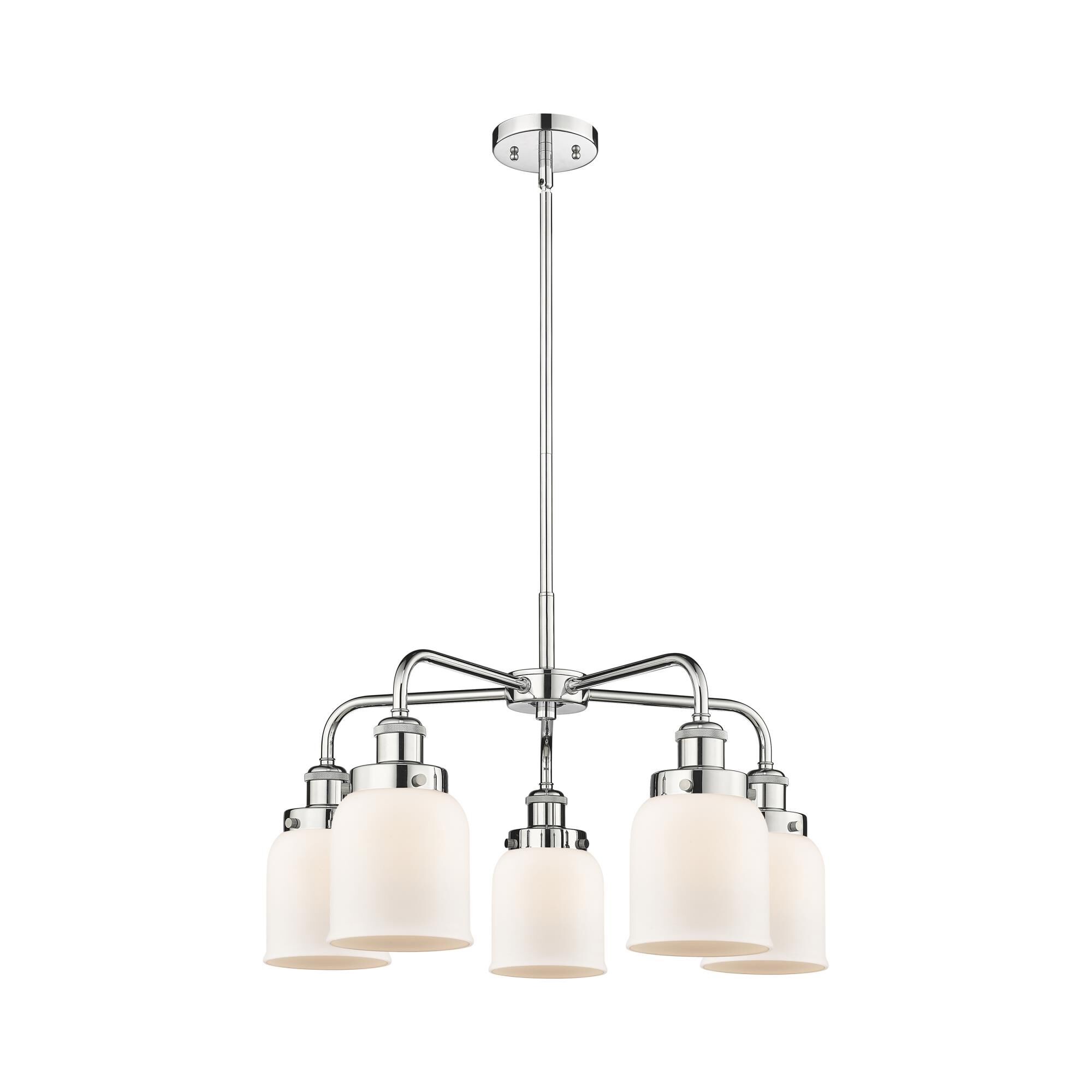 Shown in Polished Chrome finish and Matte White glass